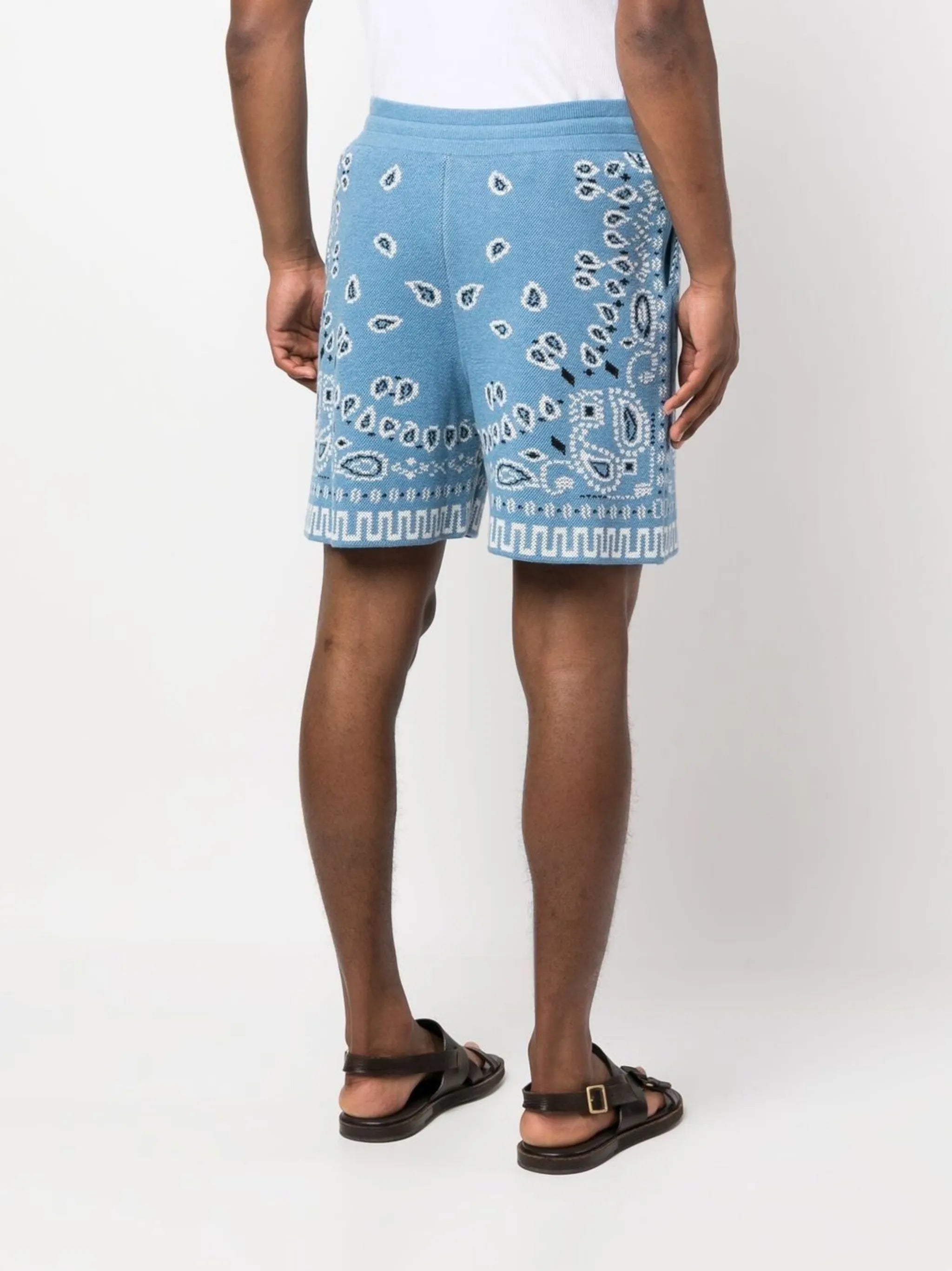 bandana-print track shorts