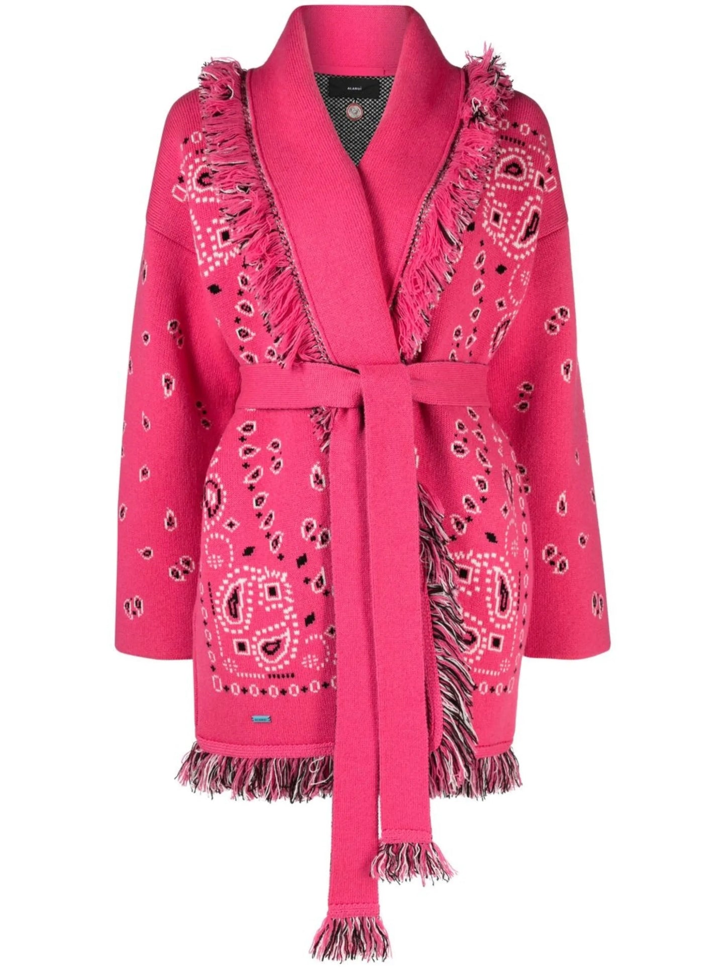 Bandana belted cardigan