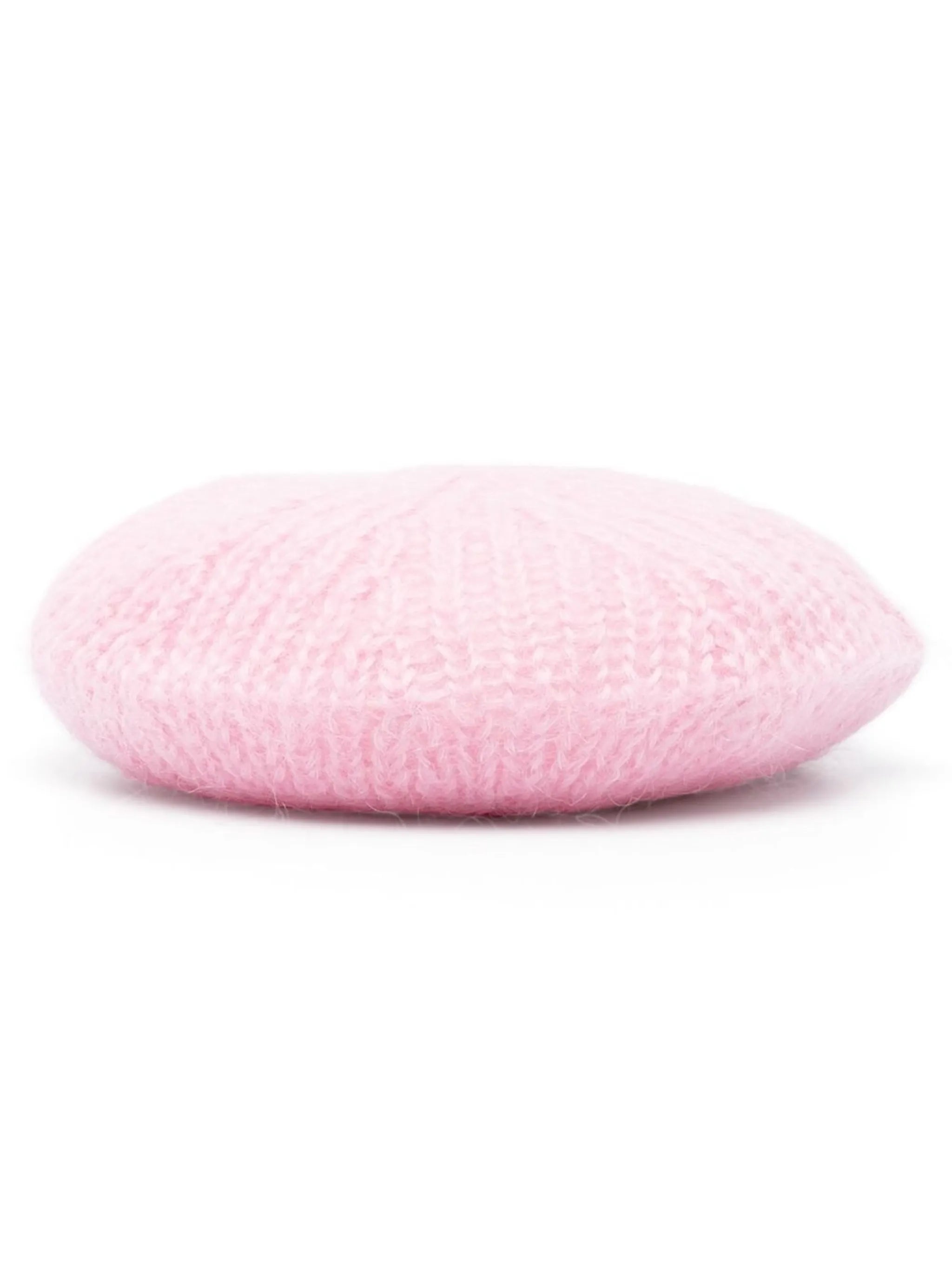 mohair-blend knitted beret