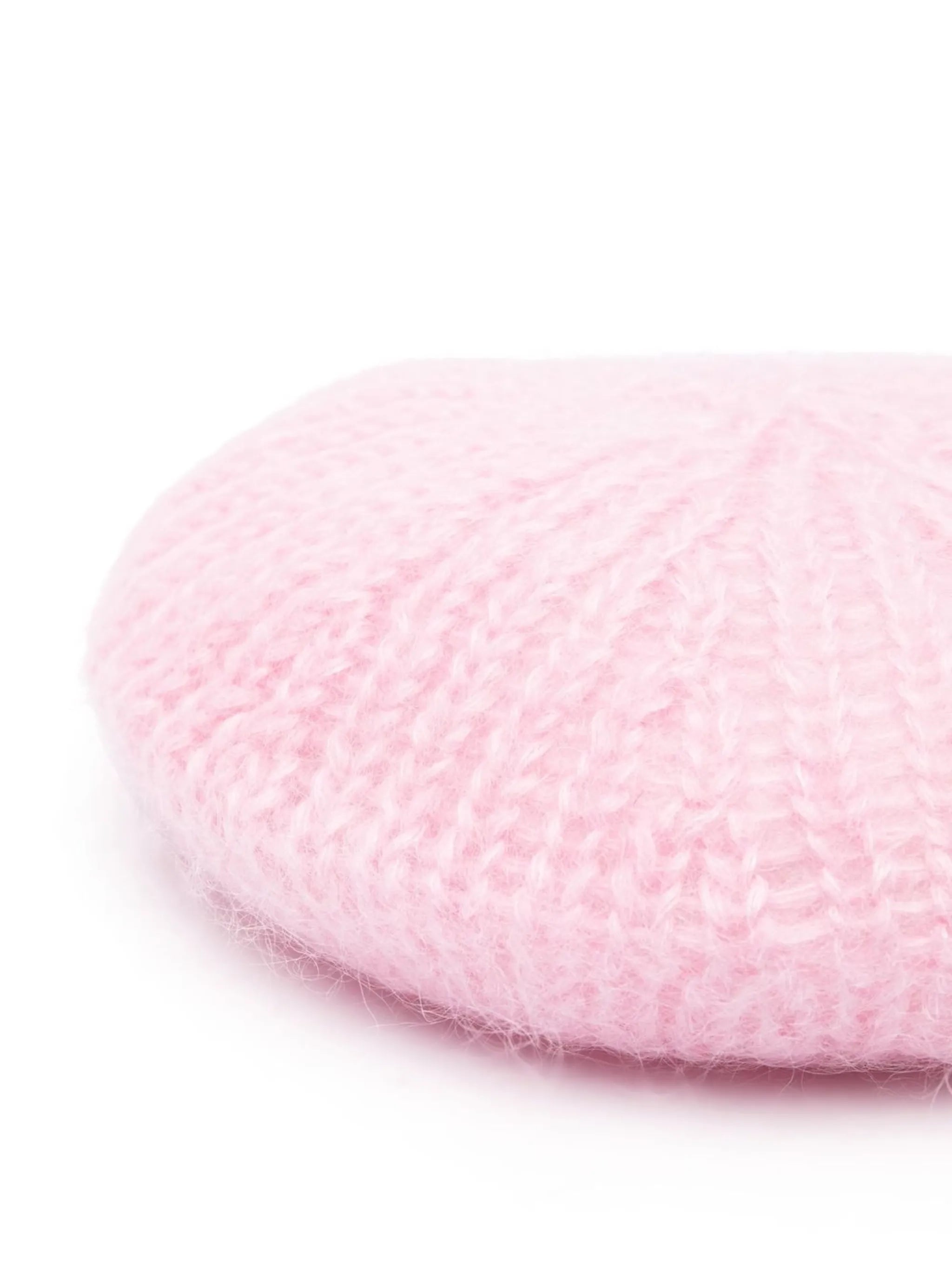 mohair-blend knitted beret