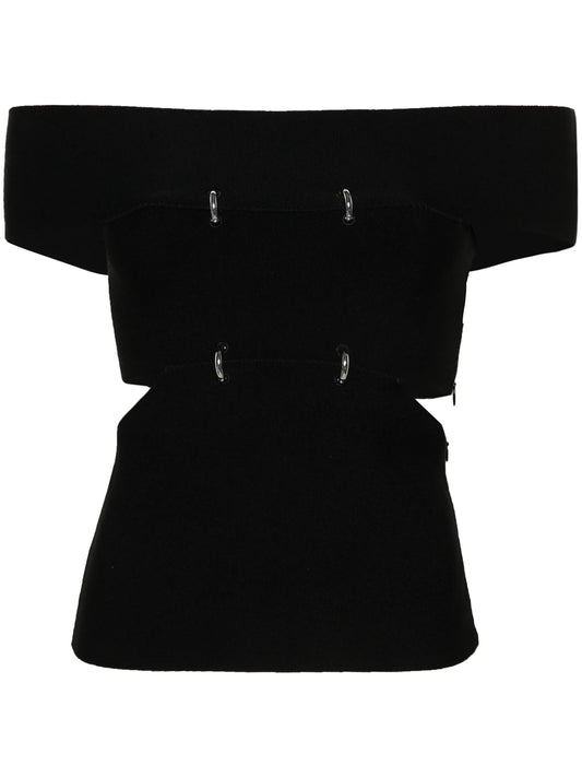 cut-out off-shoulder top