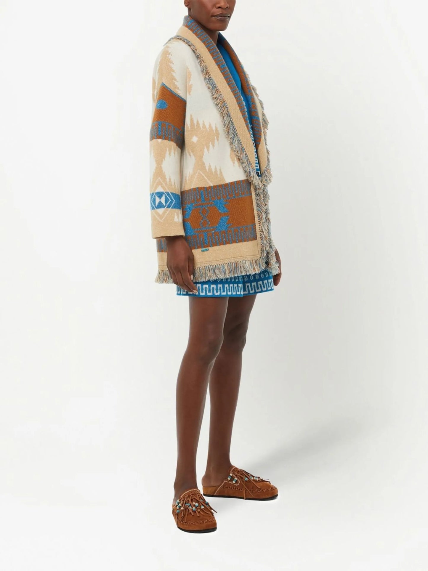 wool graphic-jacquard cardigan