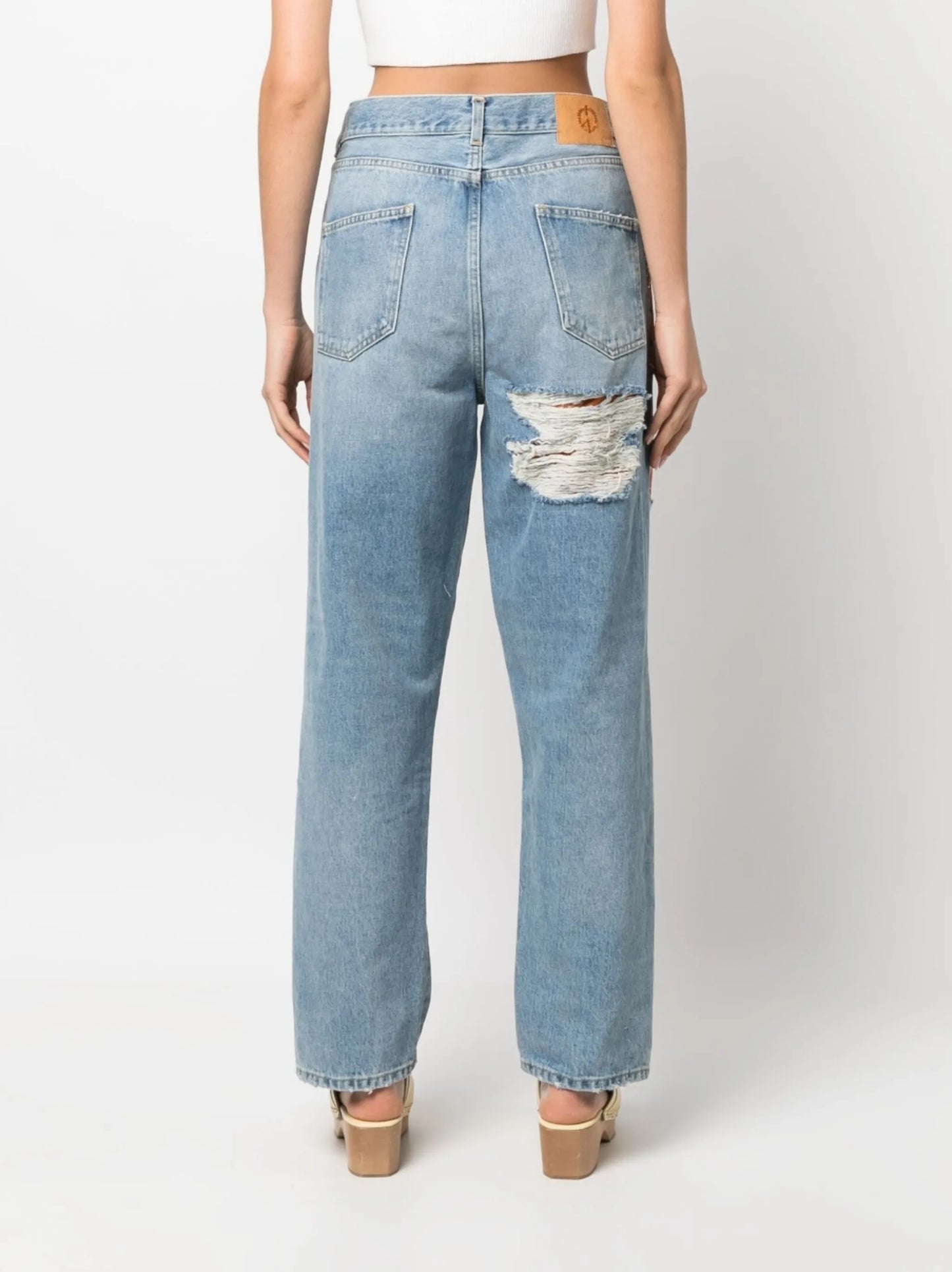 California patchwork-detailing jeans