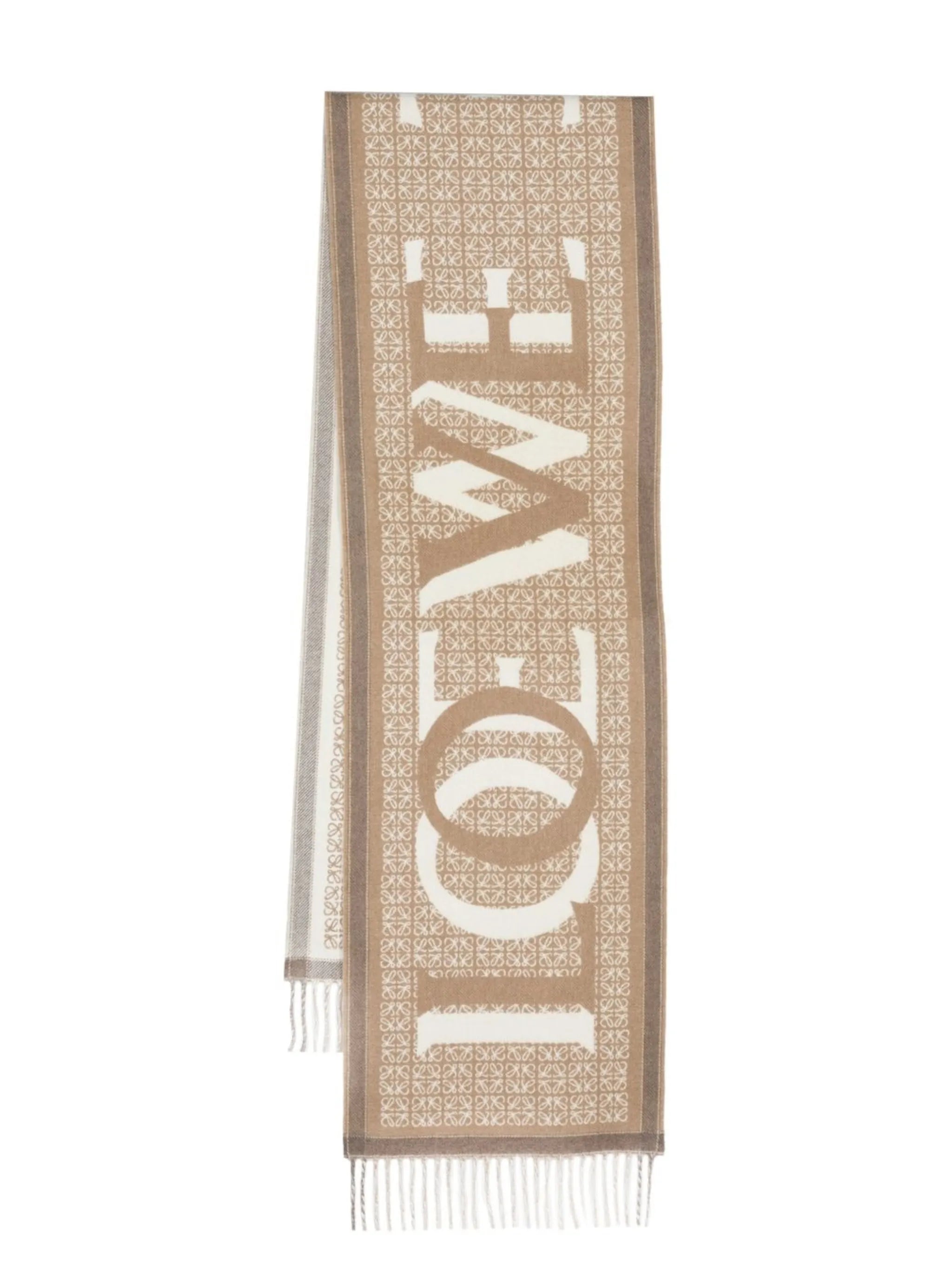 Anagram-print logo scarf