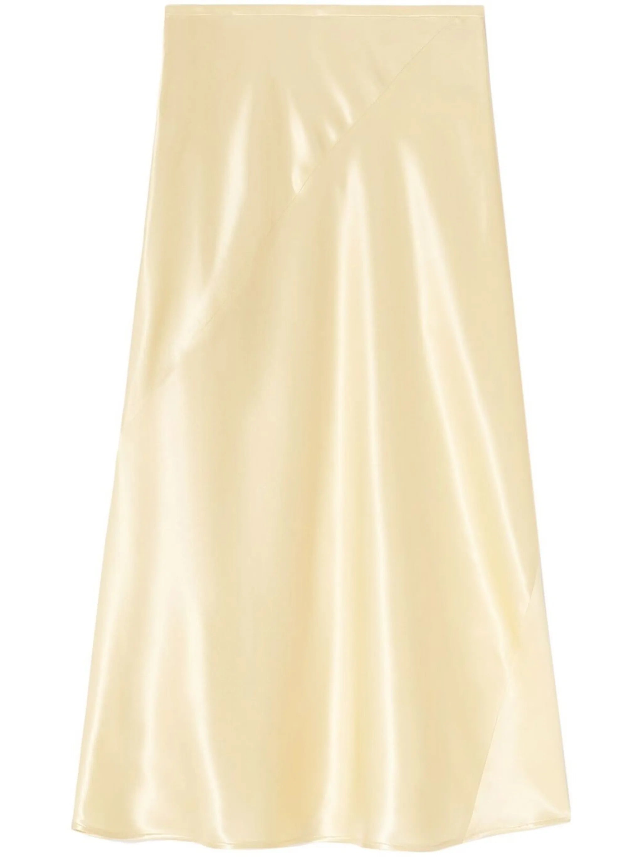 high-waist mid-calf skirt