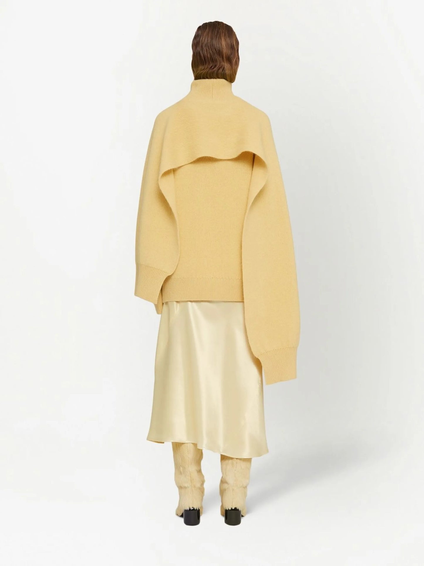 high-waist mid-calf skirt
