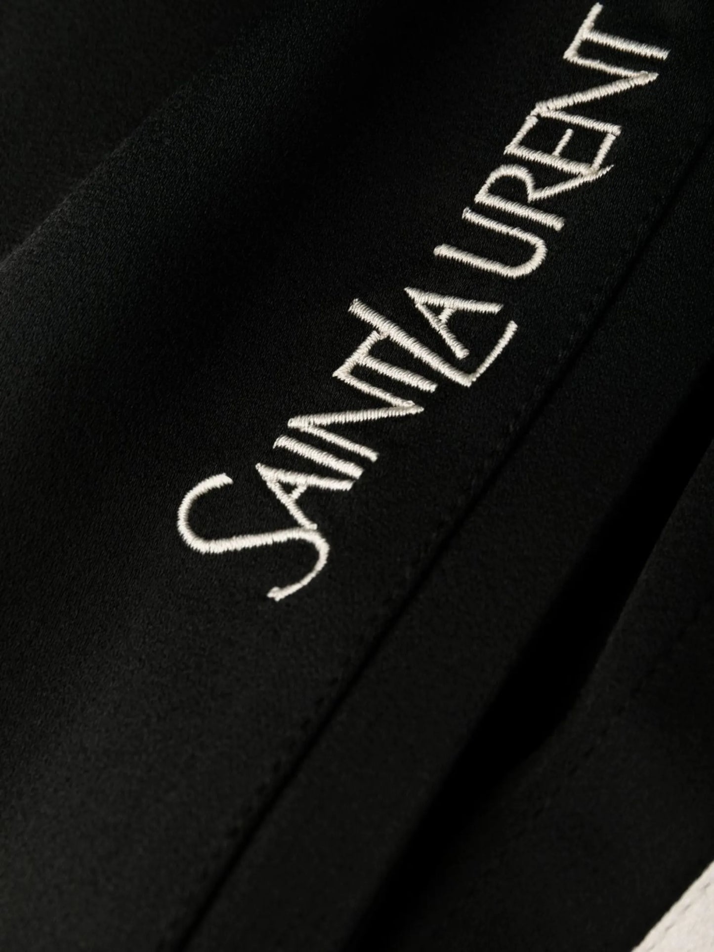 embroidered-logo striped track pants