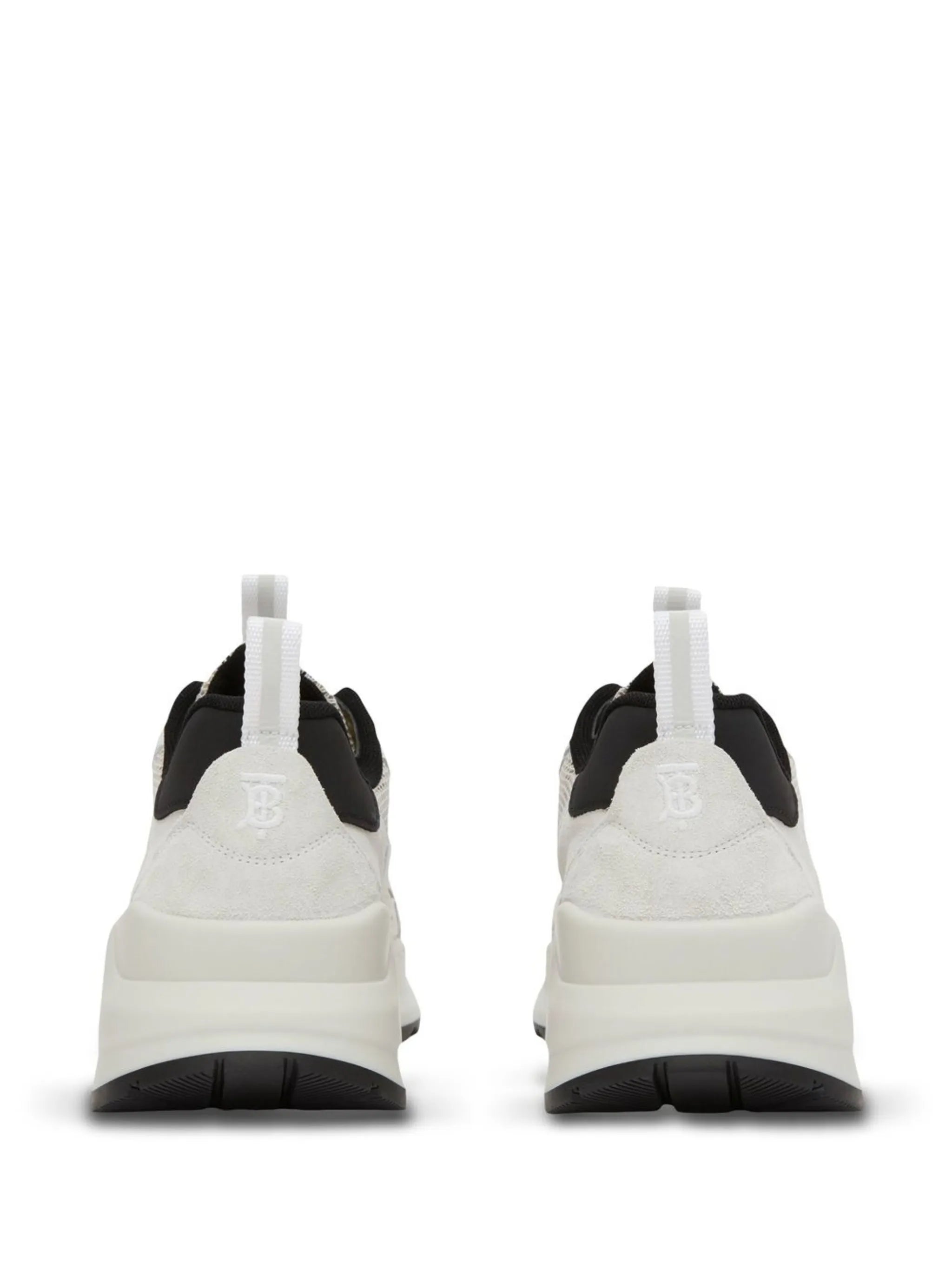 check mesh low-top sneakers