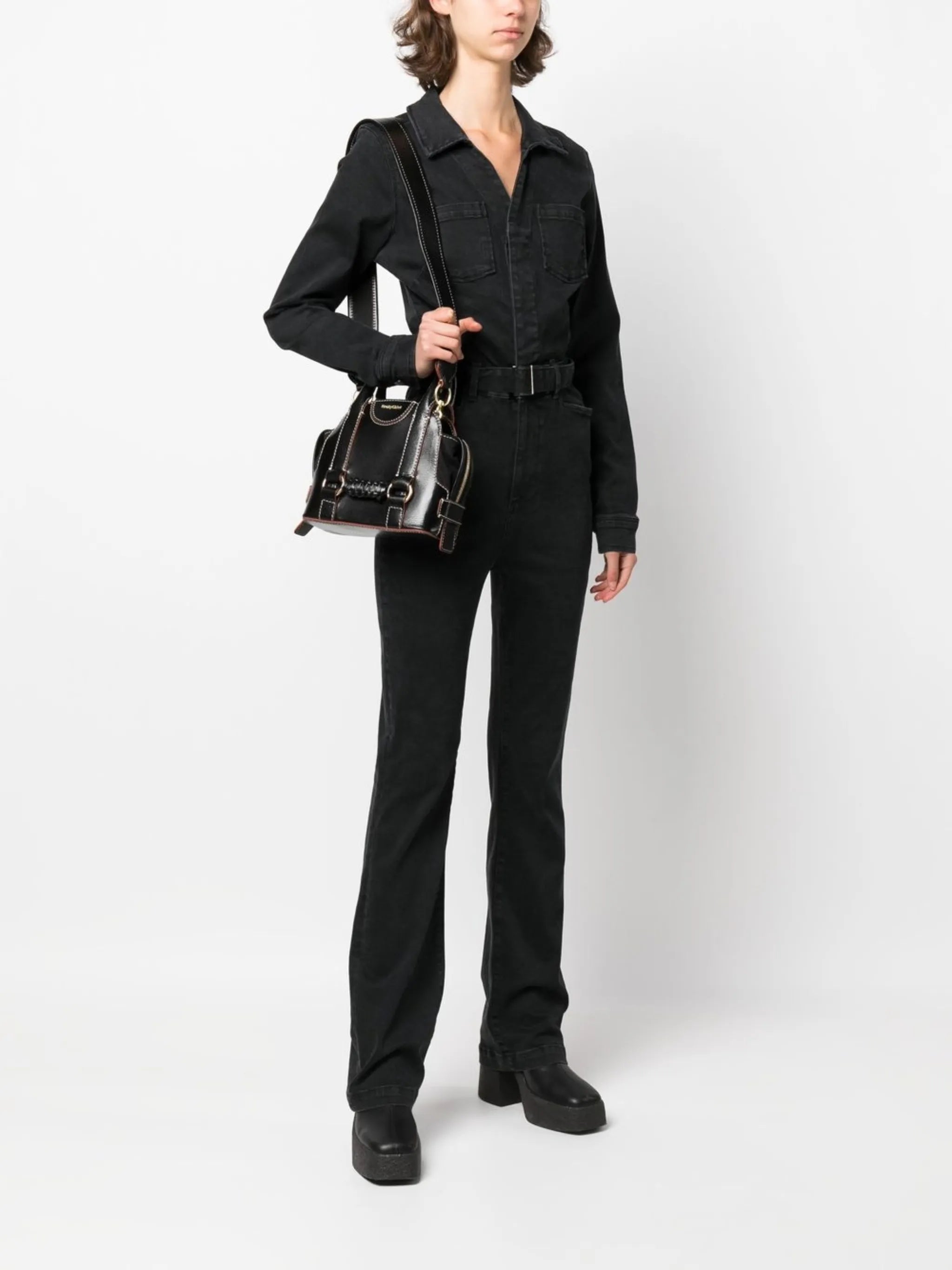 Saddie leather tote bag