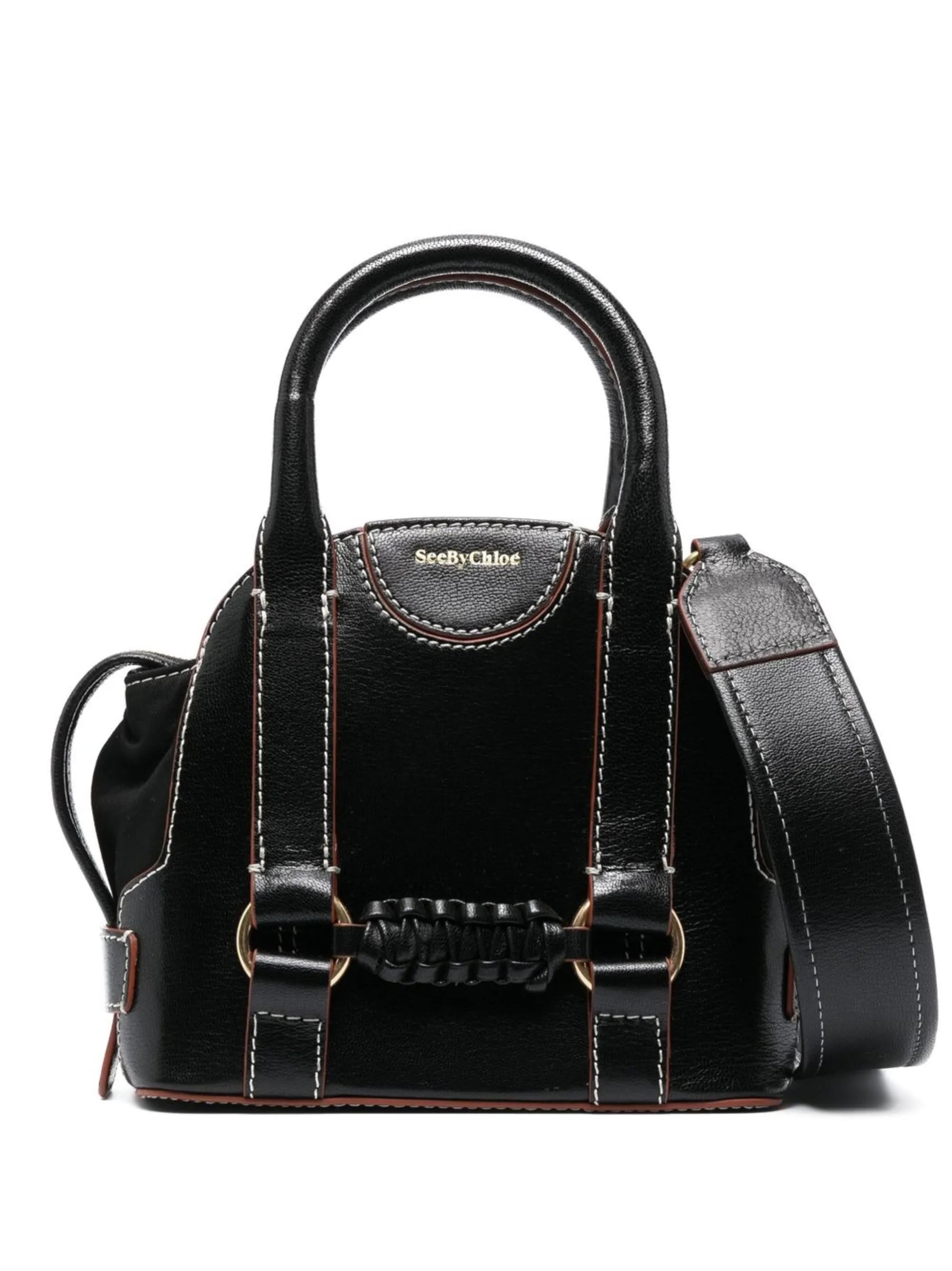Saddie leather tote bag