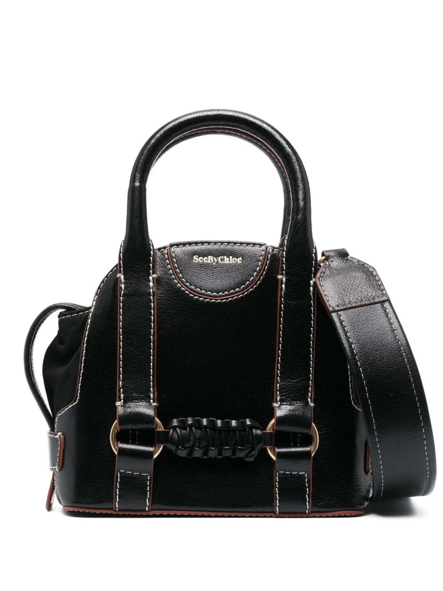 Saddie leather tote bag