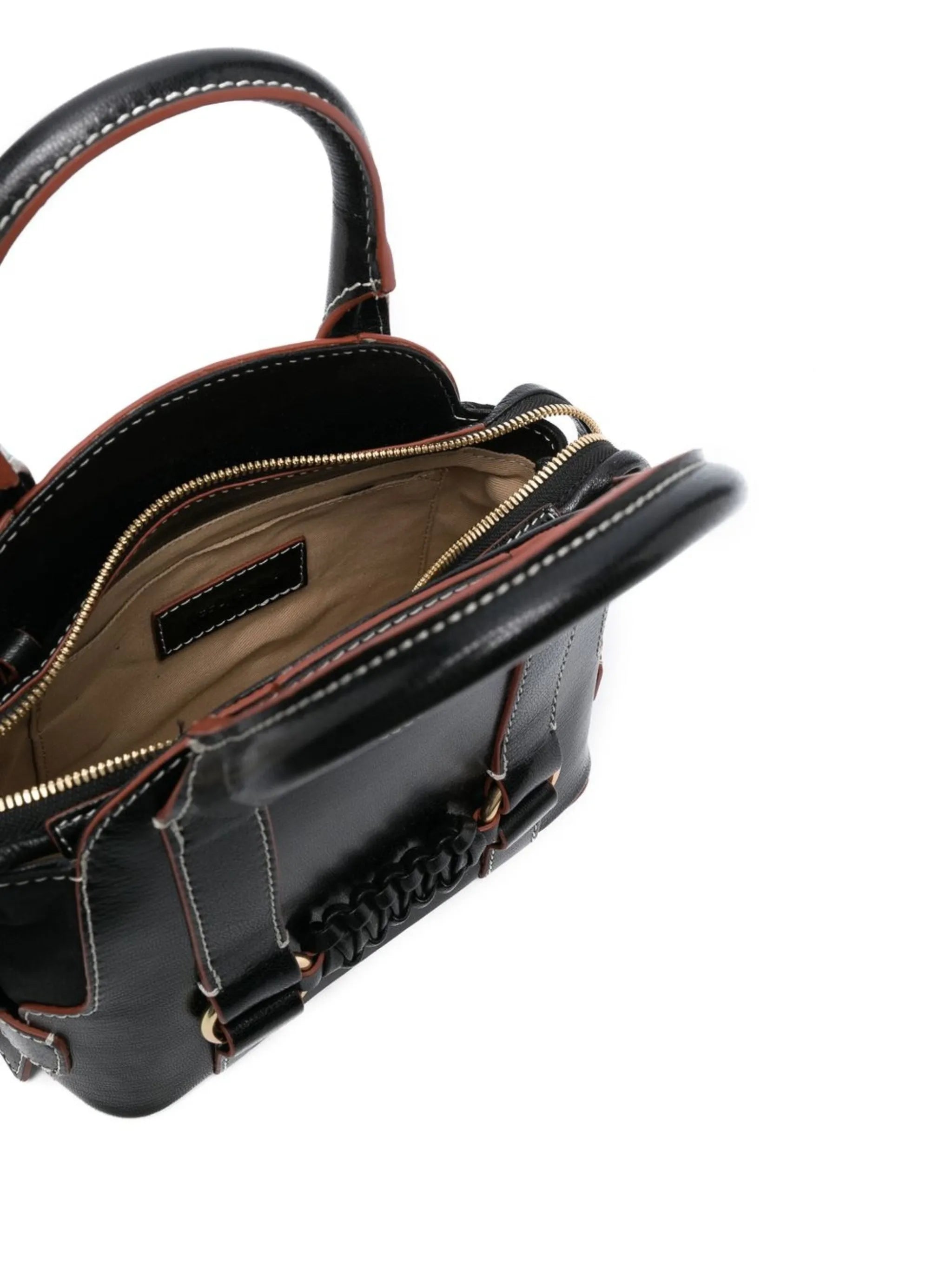 Saddie leather tote bag
