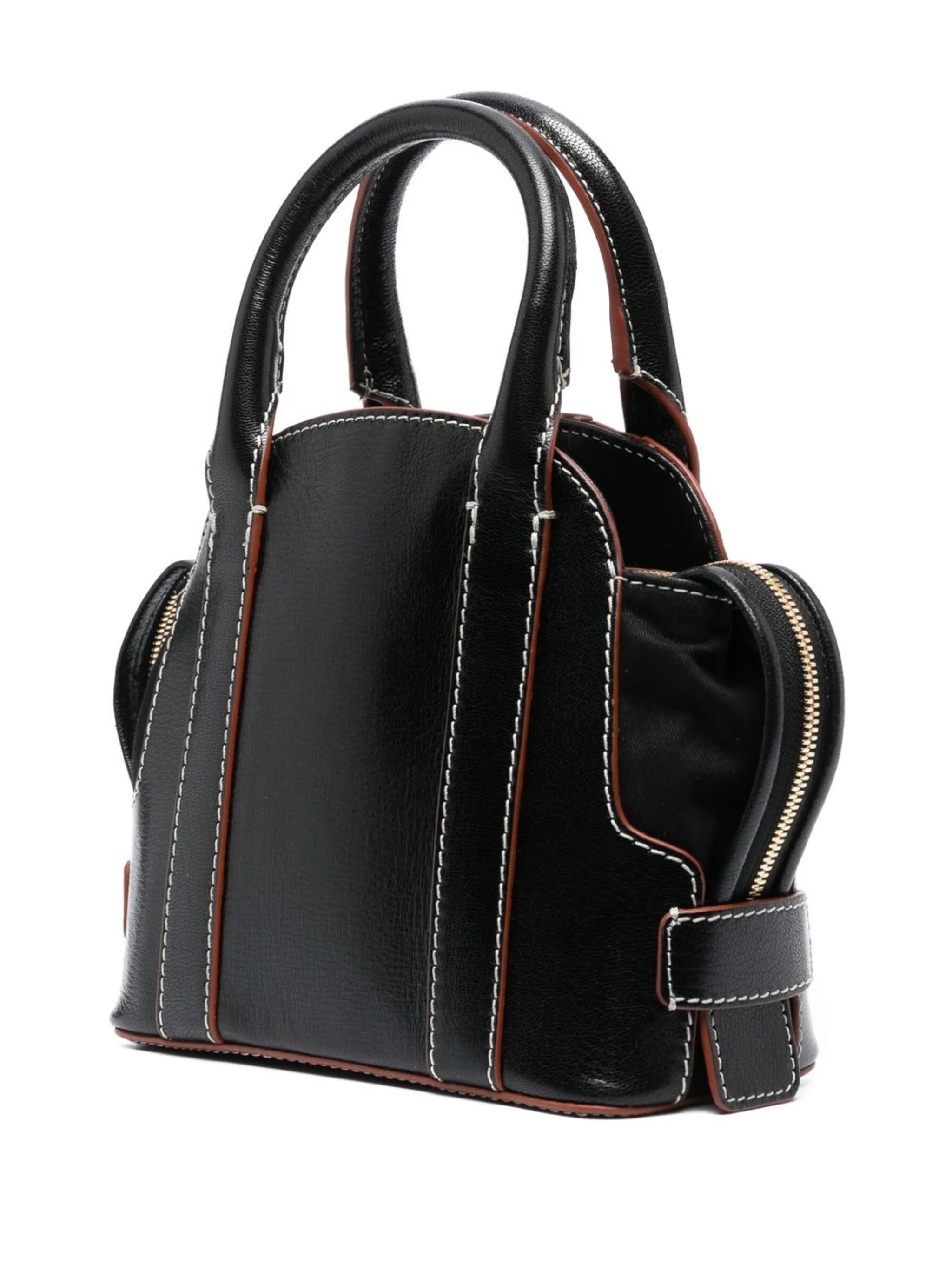 Saddie leather tote bag