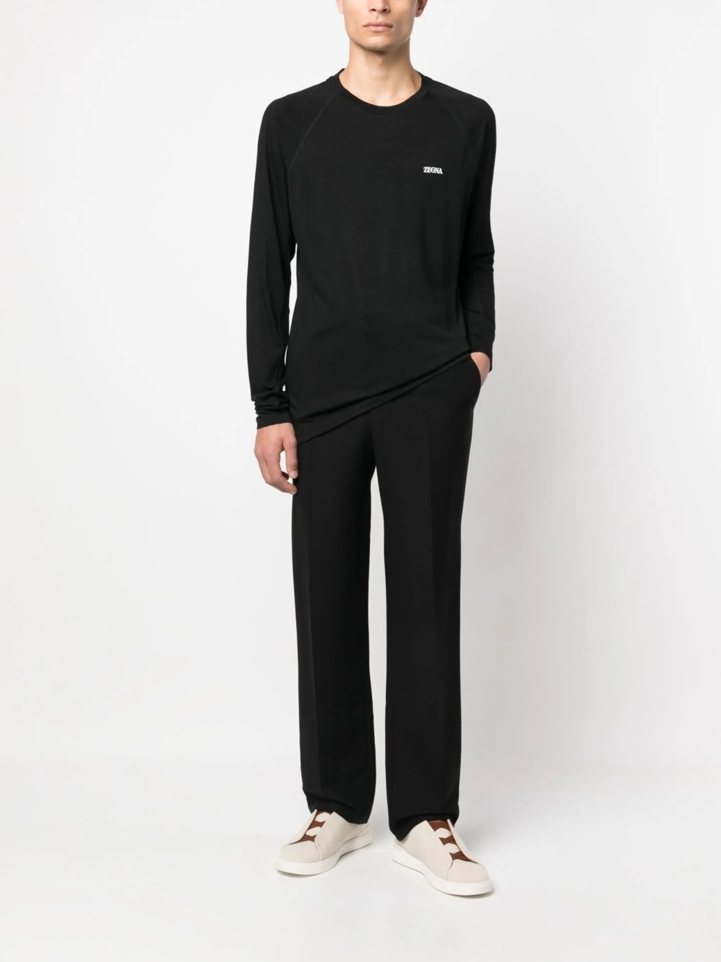logo-print long-sleeved T-shirt