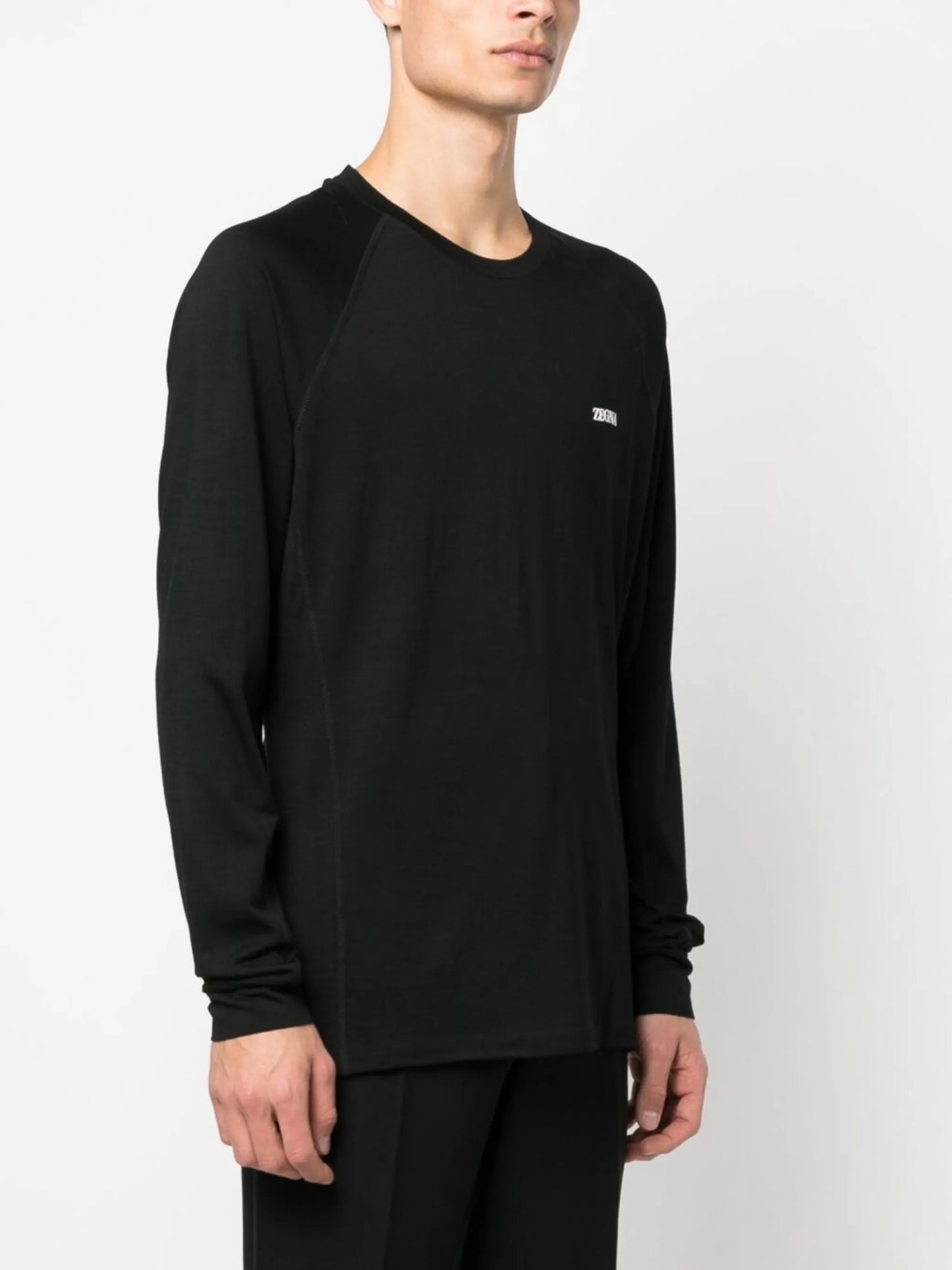 logo-print long-sleeved T-shirt