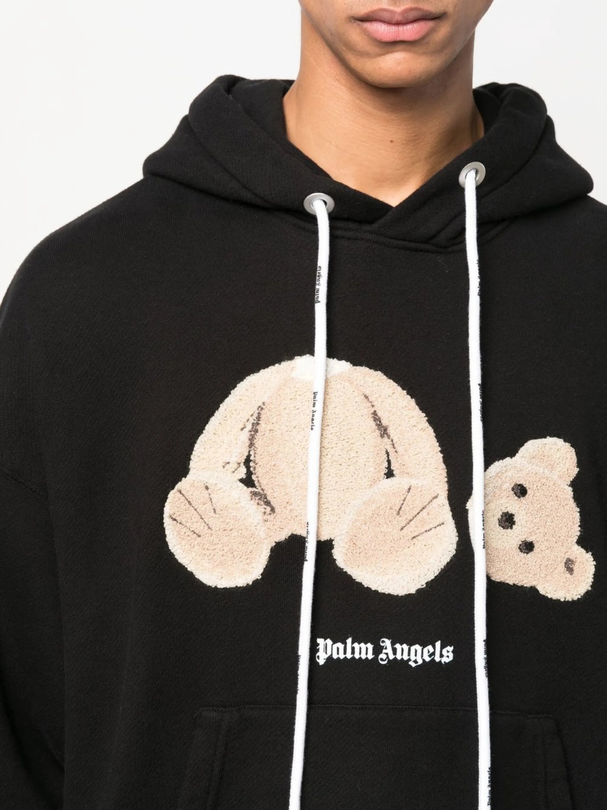 teddy bear print hoodie