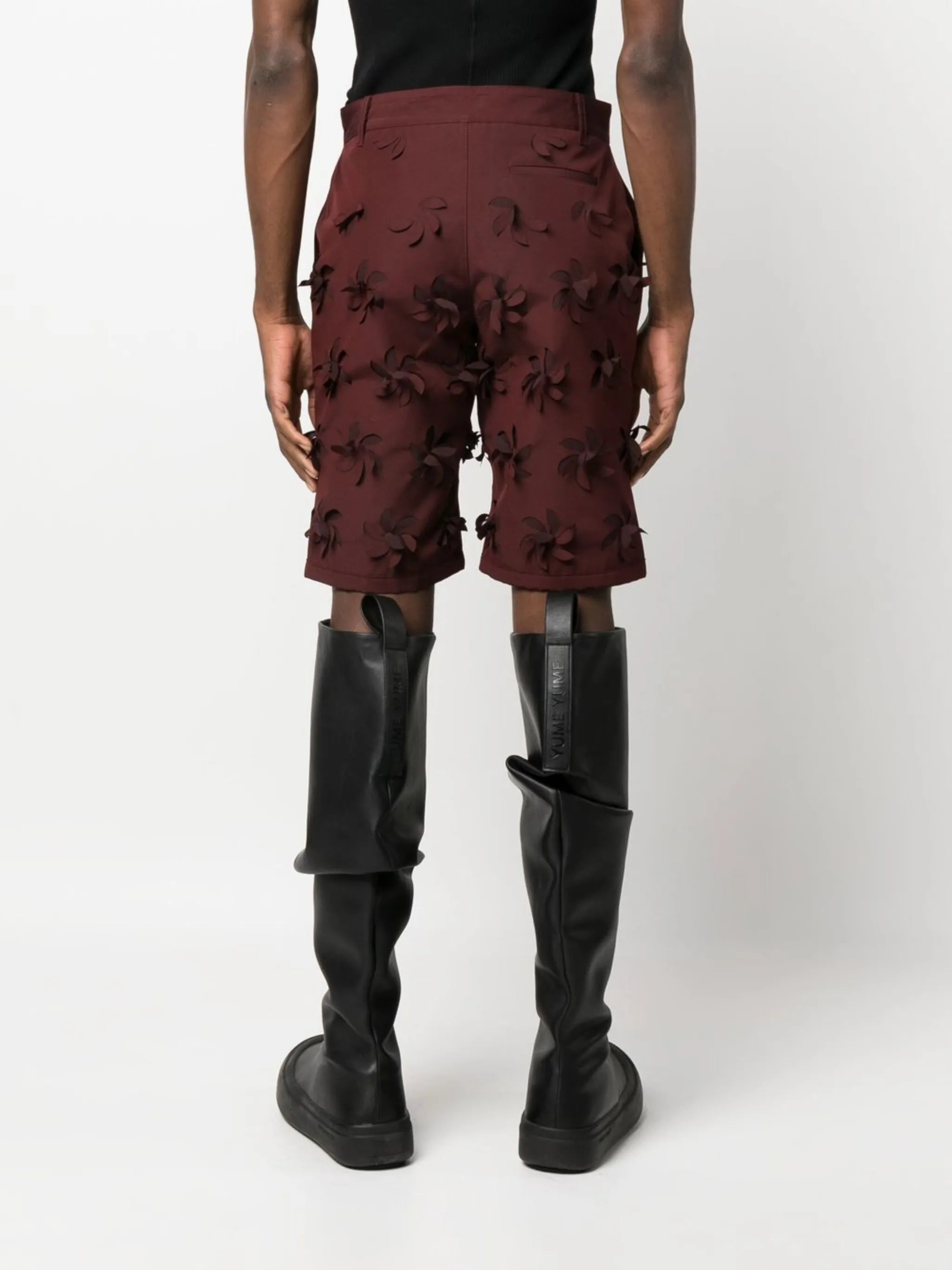 floral-appliqué Bermuda shorts