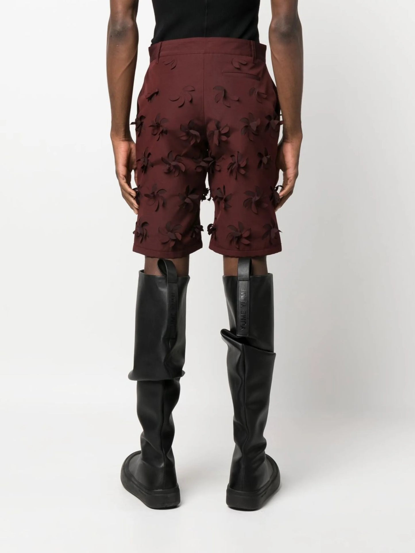 floral-appliqué Bermuda shorts