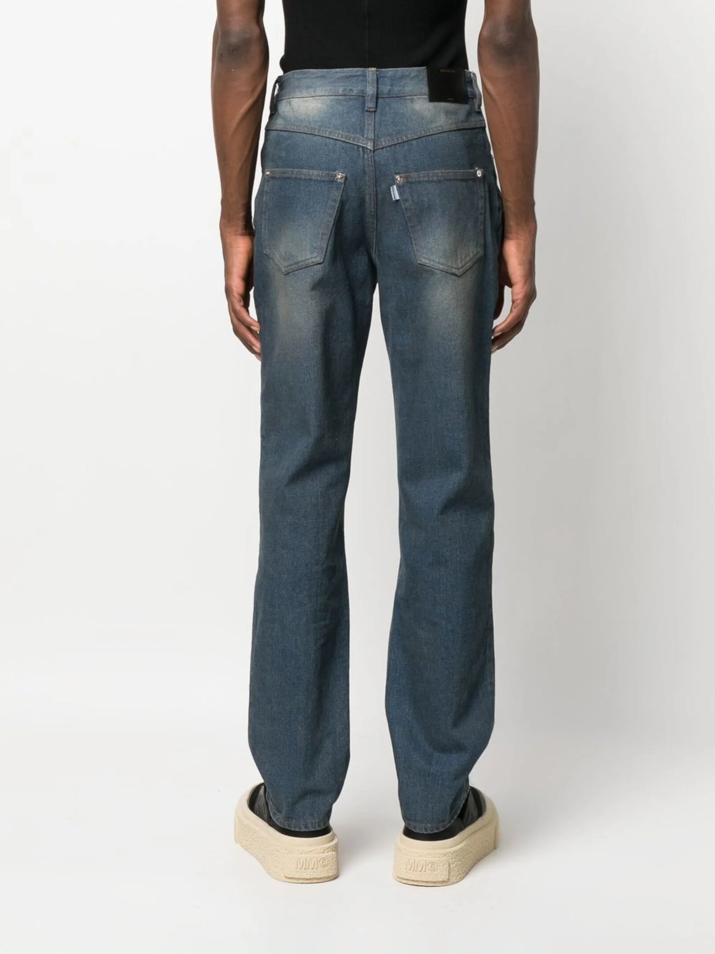 straight-leg corset style trousers