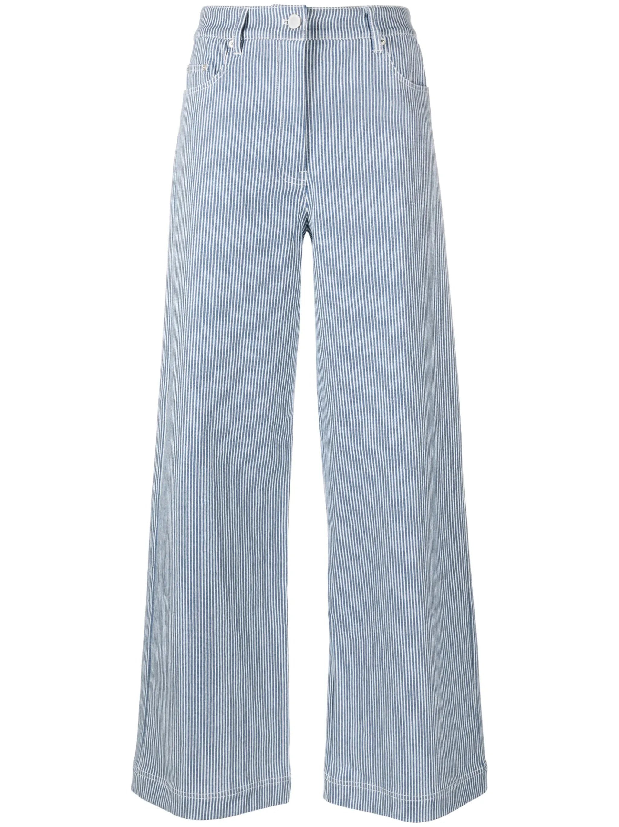 striped organic-cotton jeans