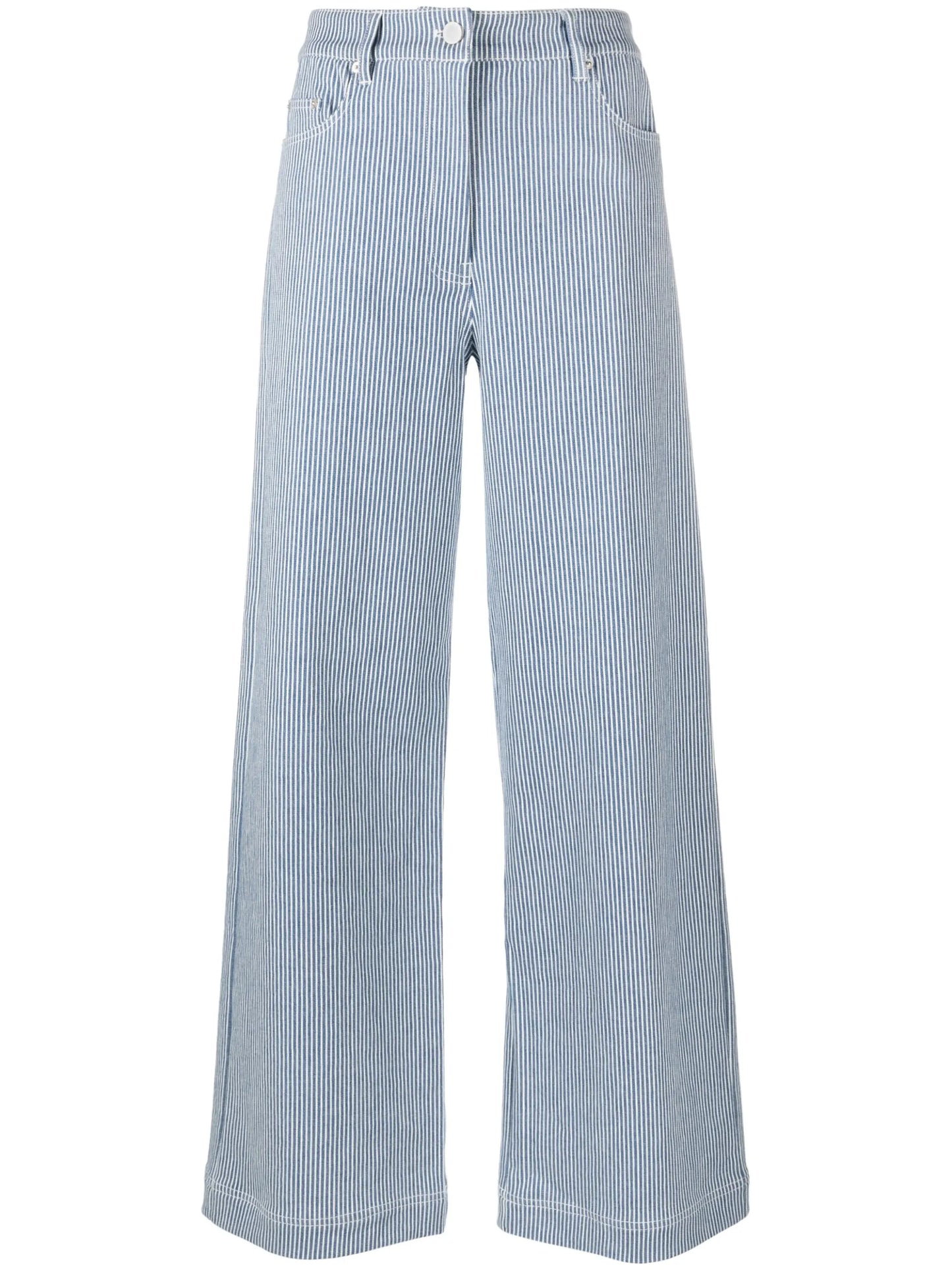 striped organic-cotton jeans