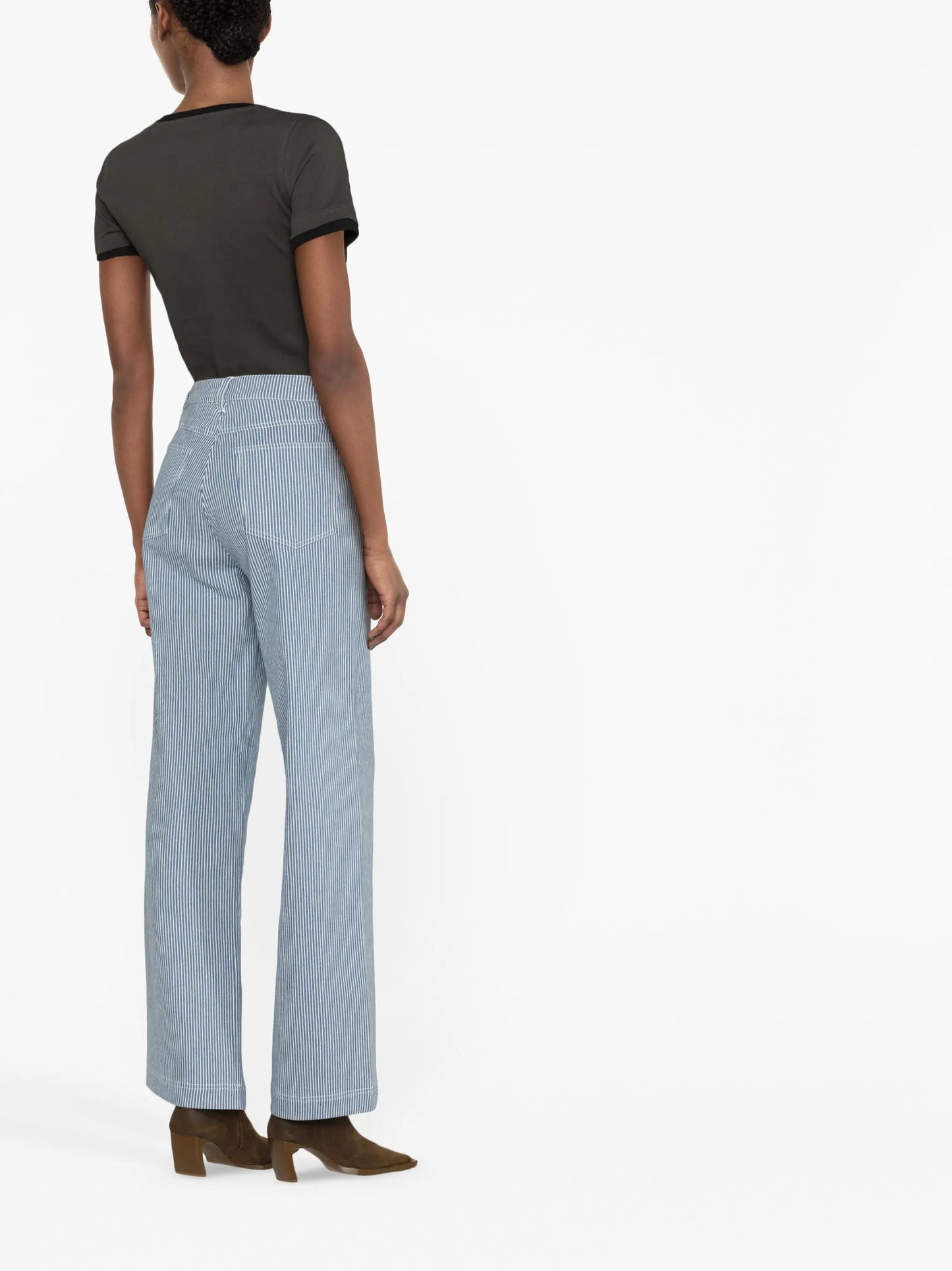 striped organic-cotton jeans