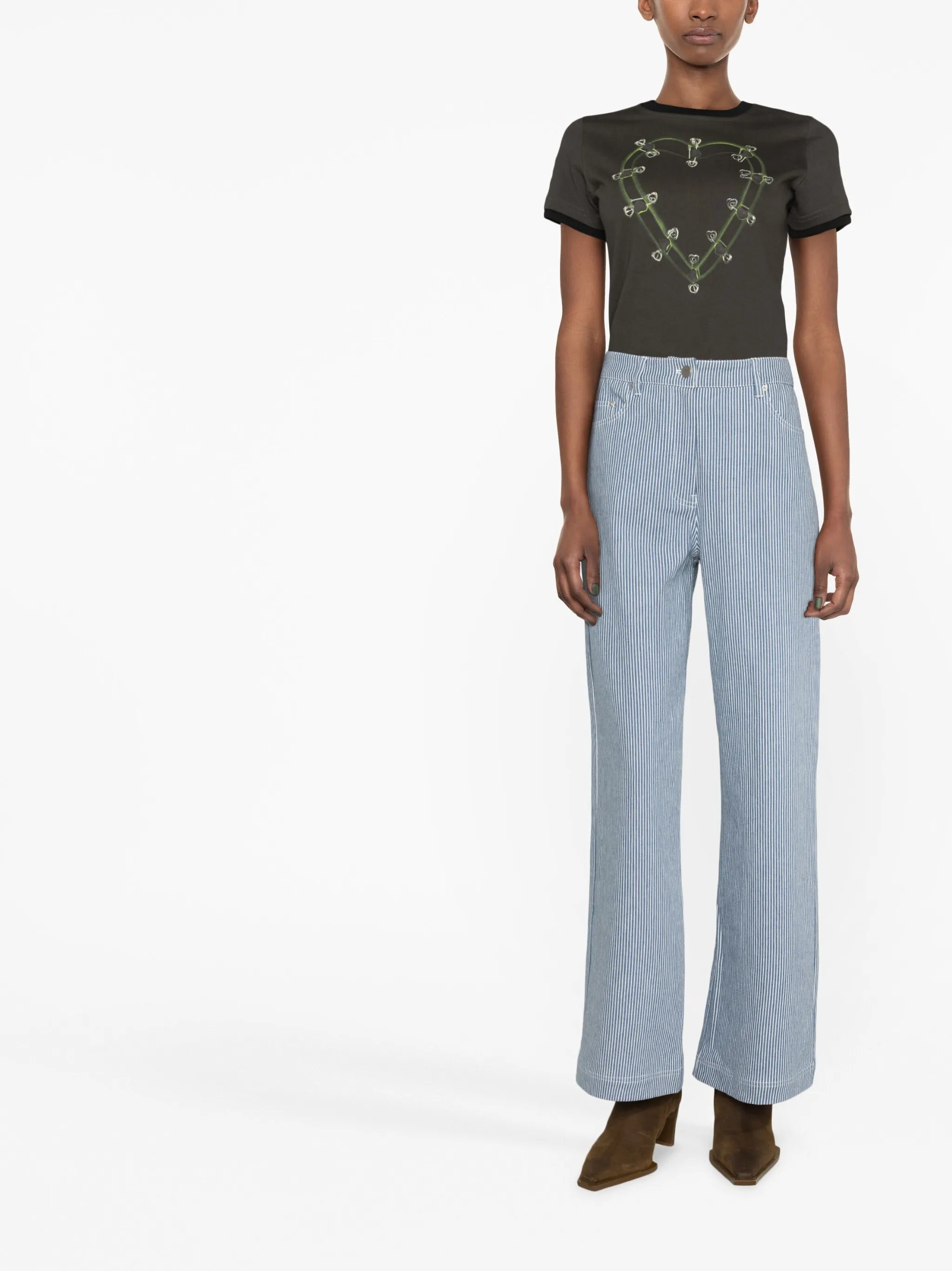 striped organic-cotton jeans