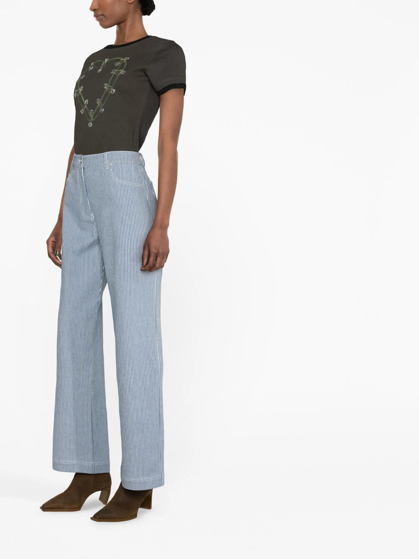 striped organic-cotton jeans
