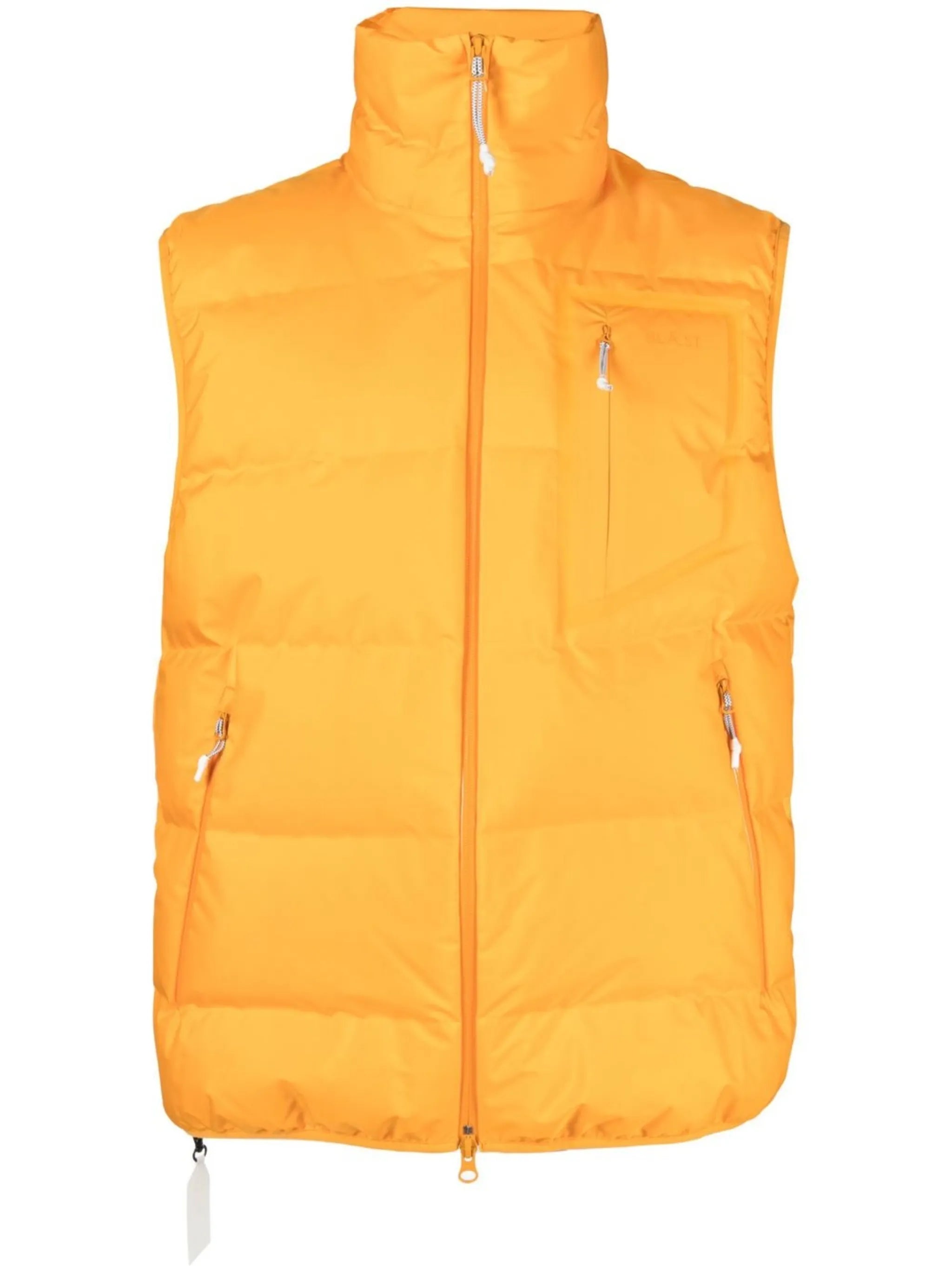 logo-print padded gilet