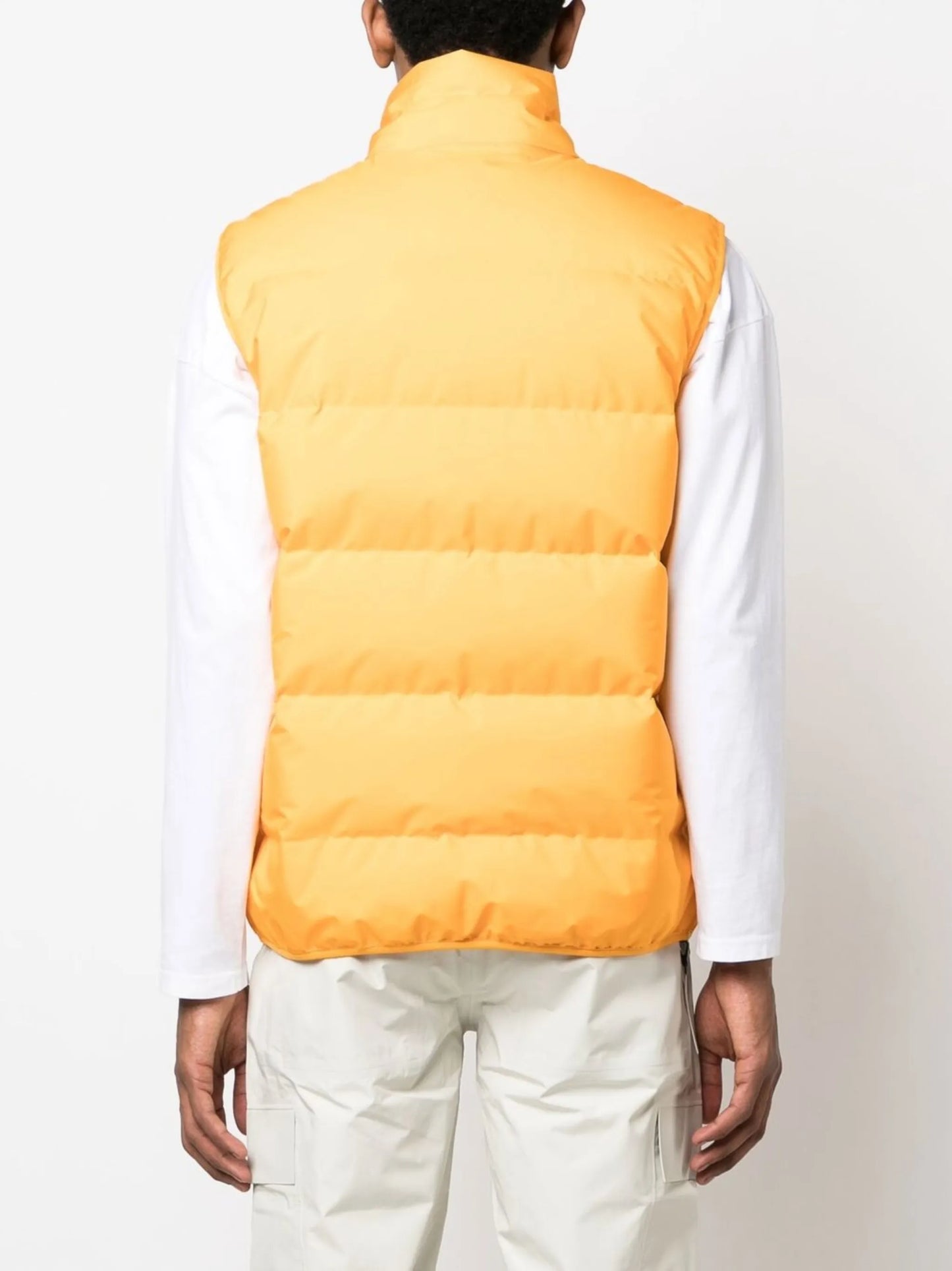 logo-print padded gilet