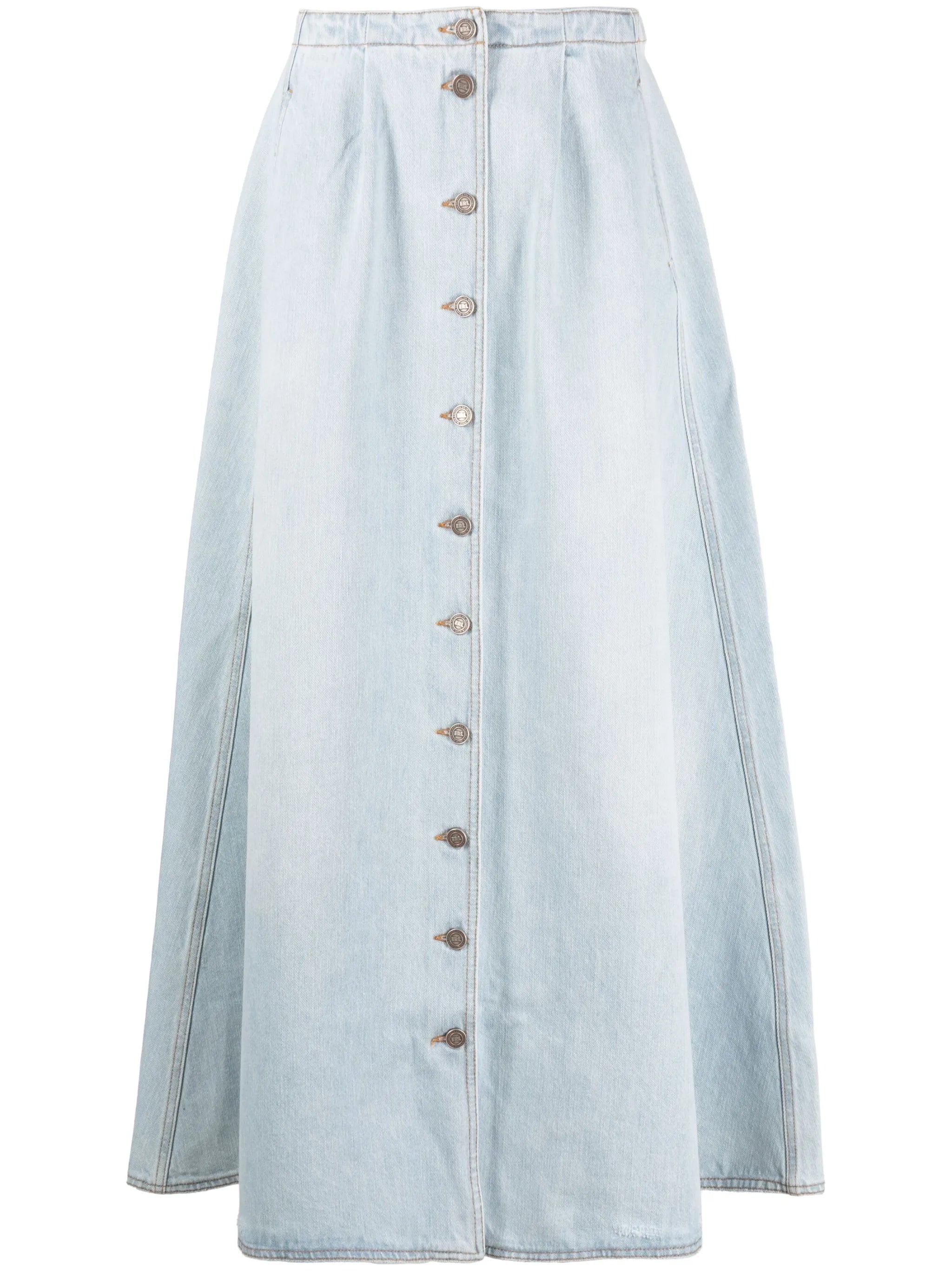 light-wash denim cowgirl skirt