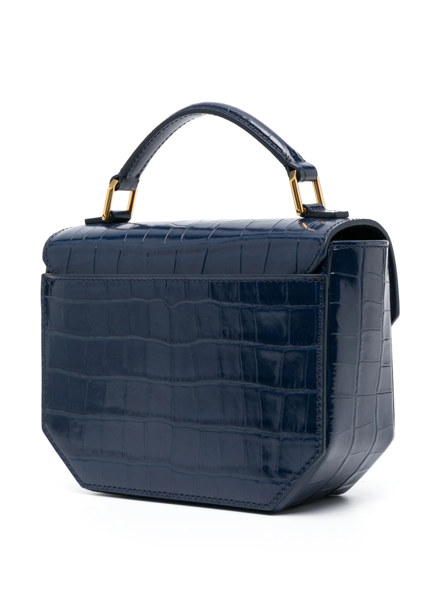 crocodile-embossed logo tote bag