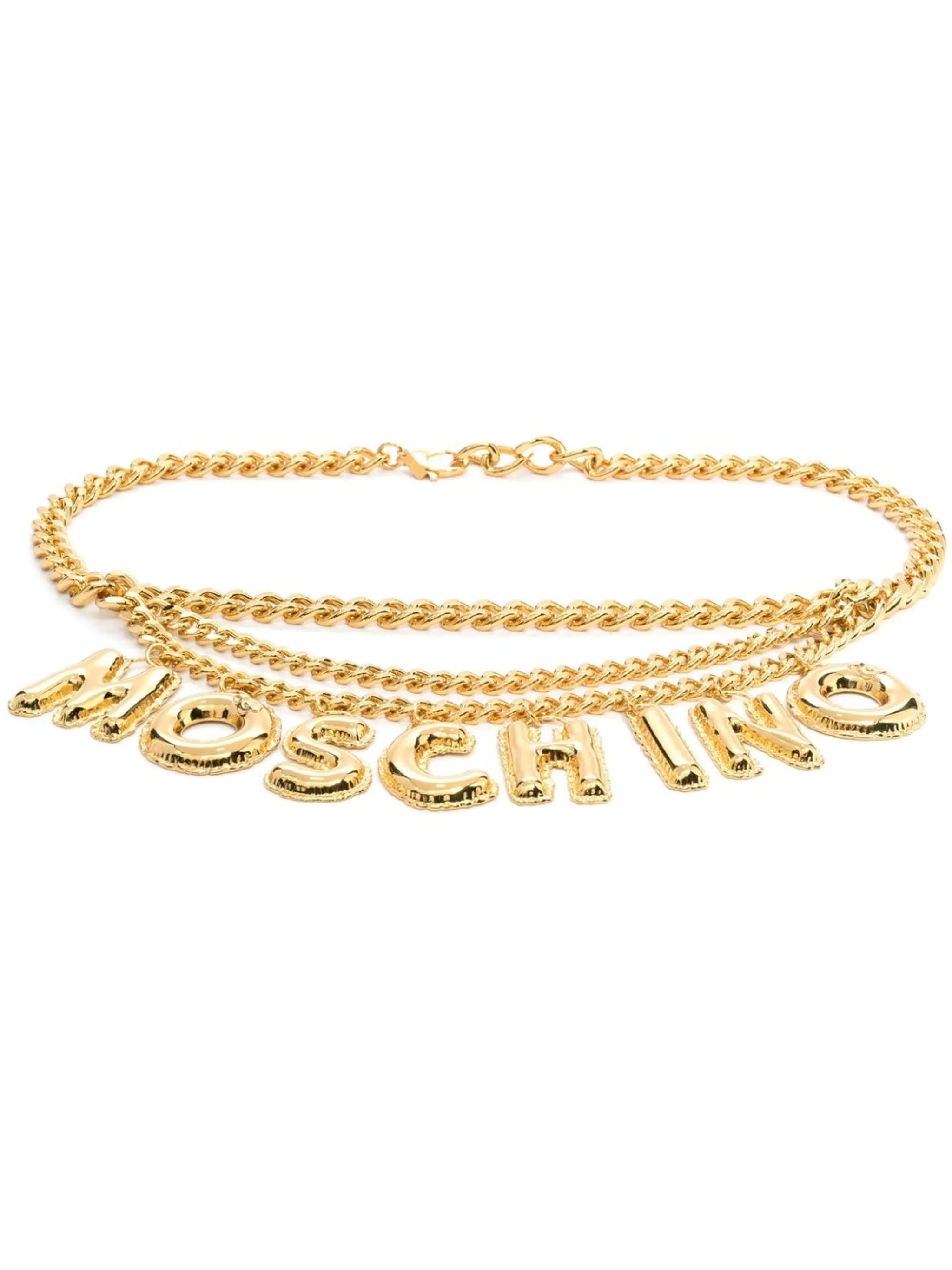 logo-lettering chain belt