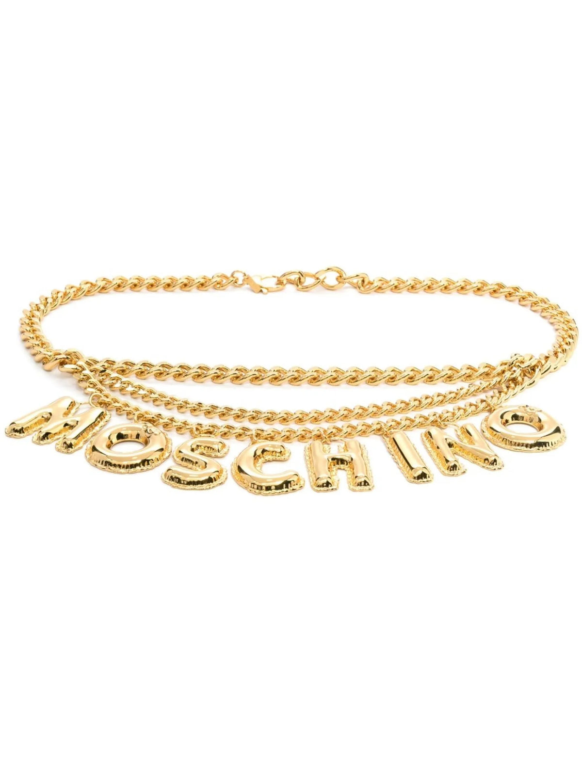 logo-lettering chain belt