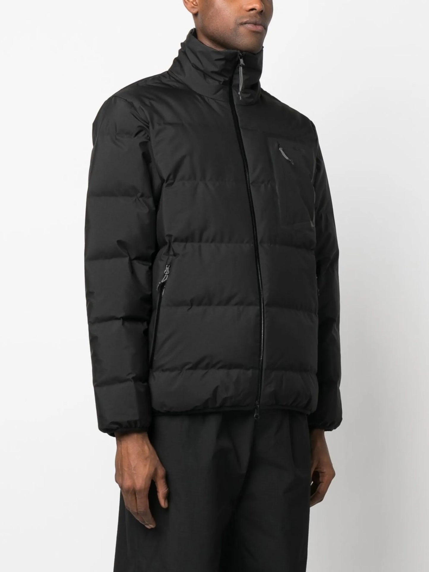 zipped-up padded jacket