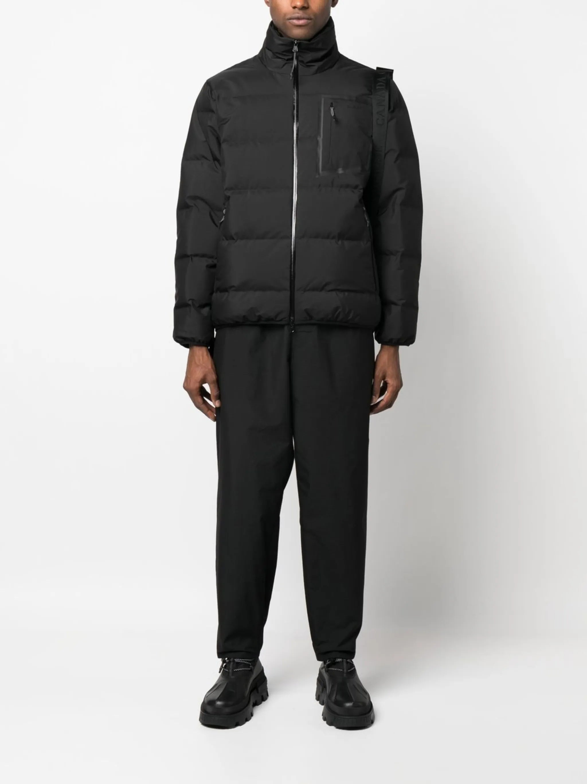 zipped-up padded jacket