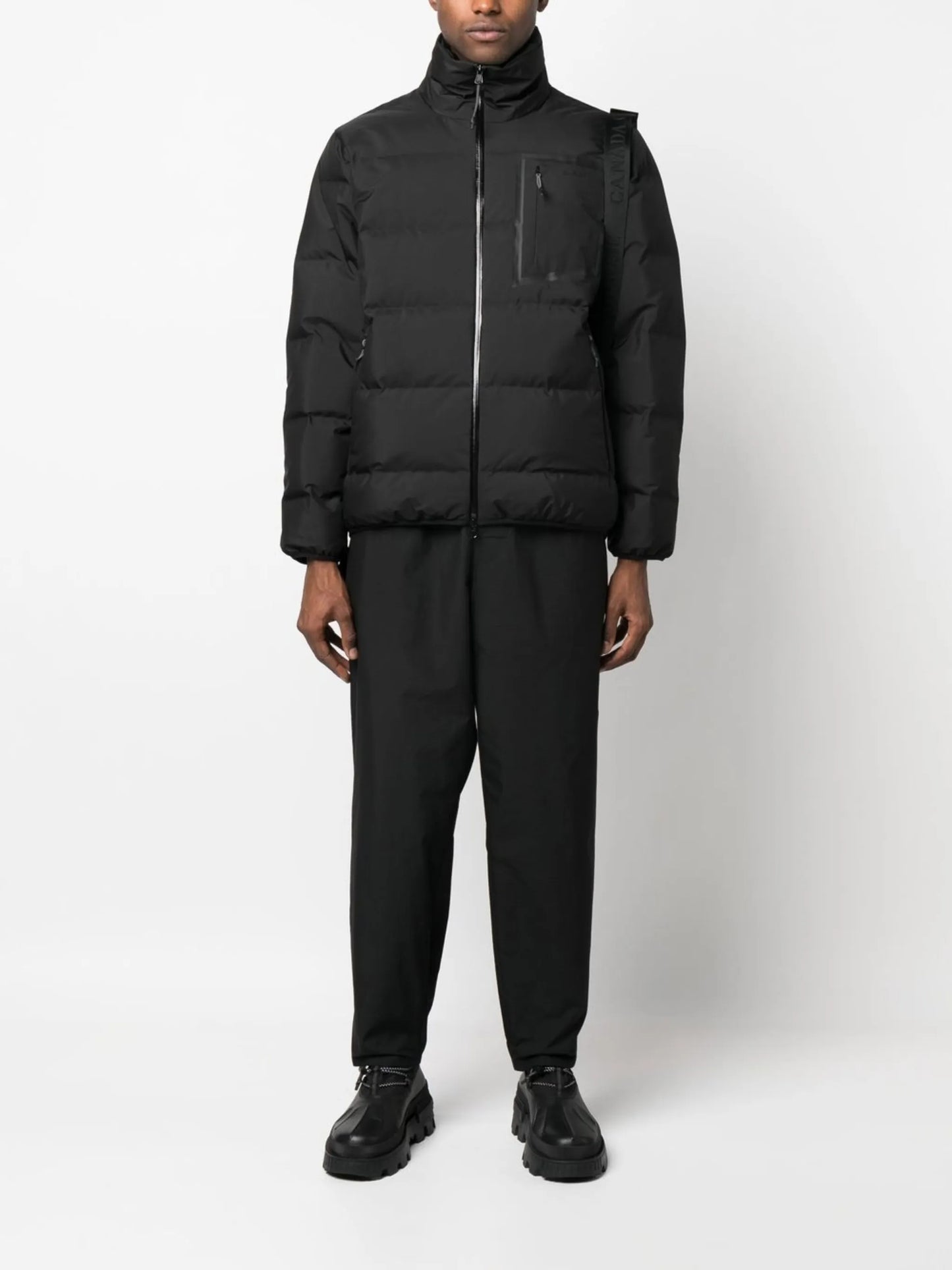 zipped-up padded jacket