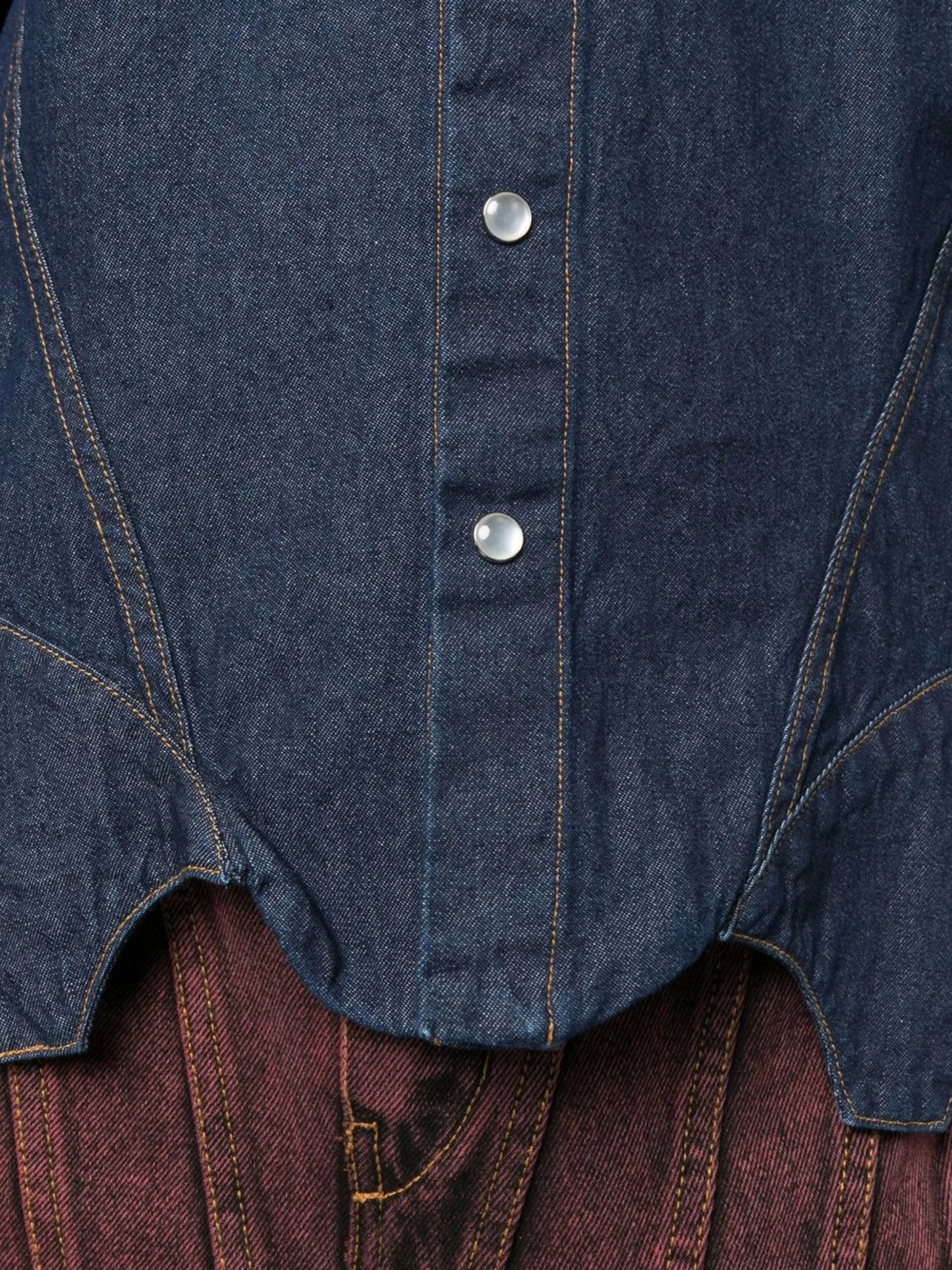 denim corset shirt