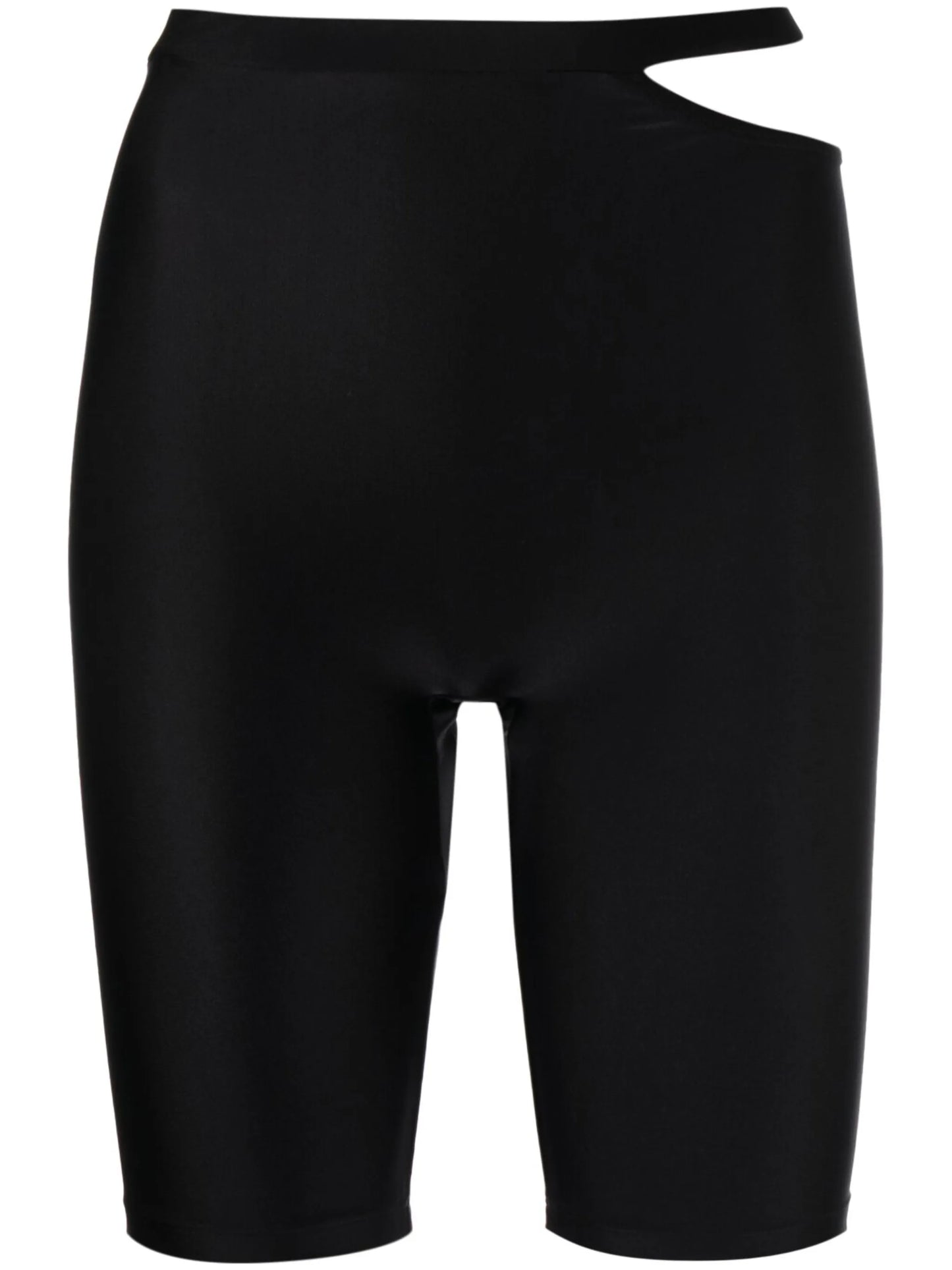 cut-out knee-length cycling shorts