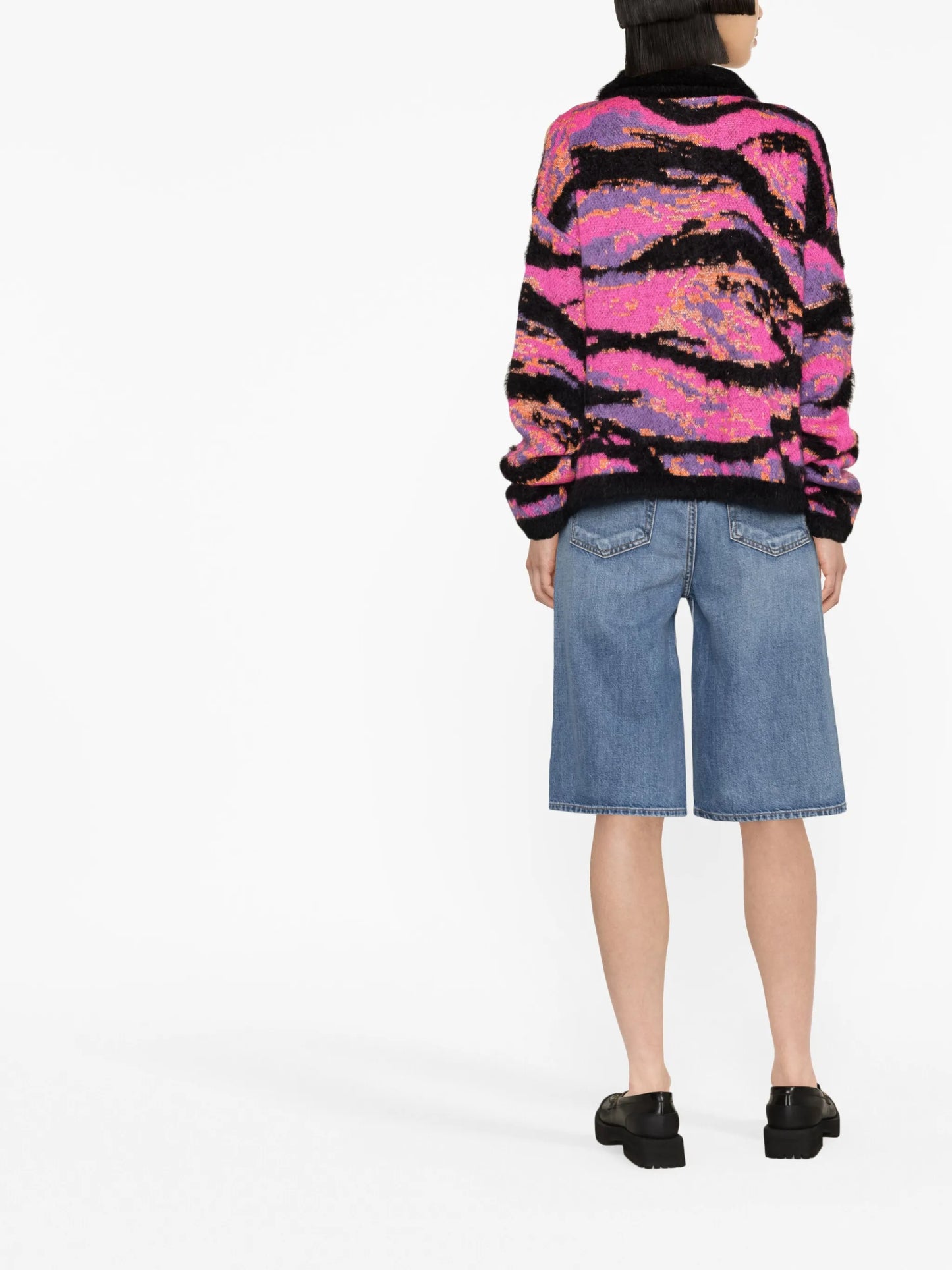 tiger-jacquard jumper