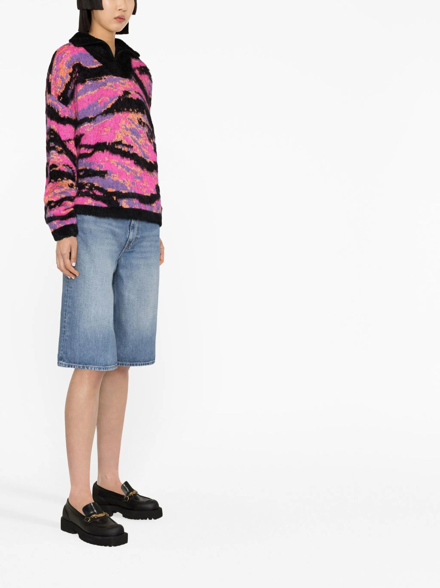 tiger-jacquard jumper