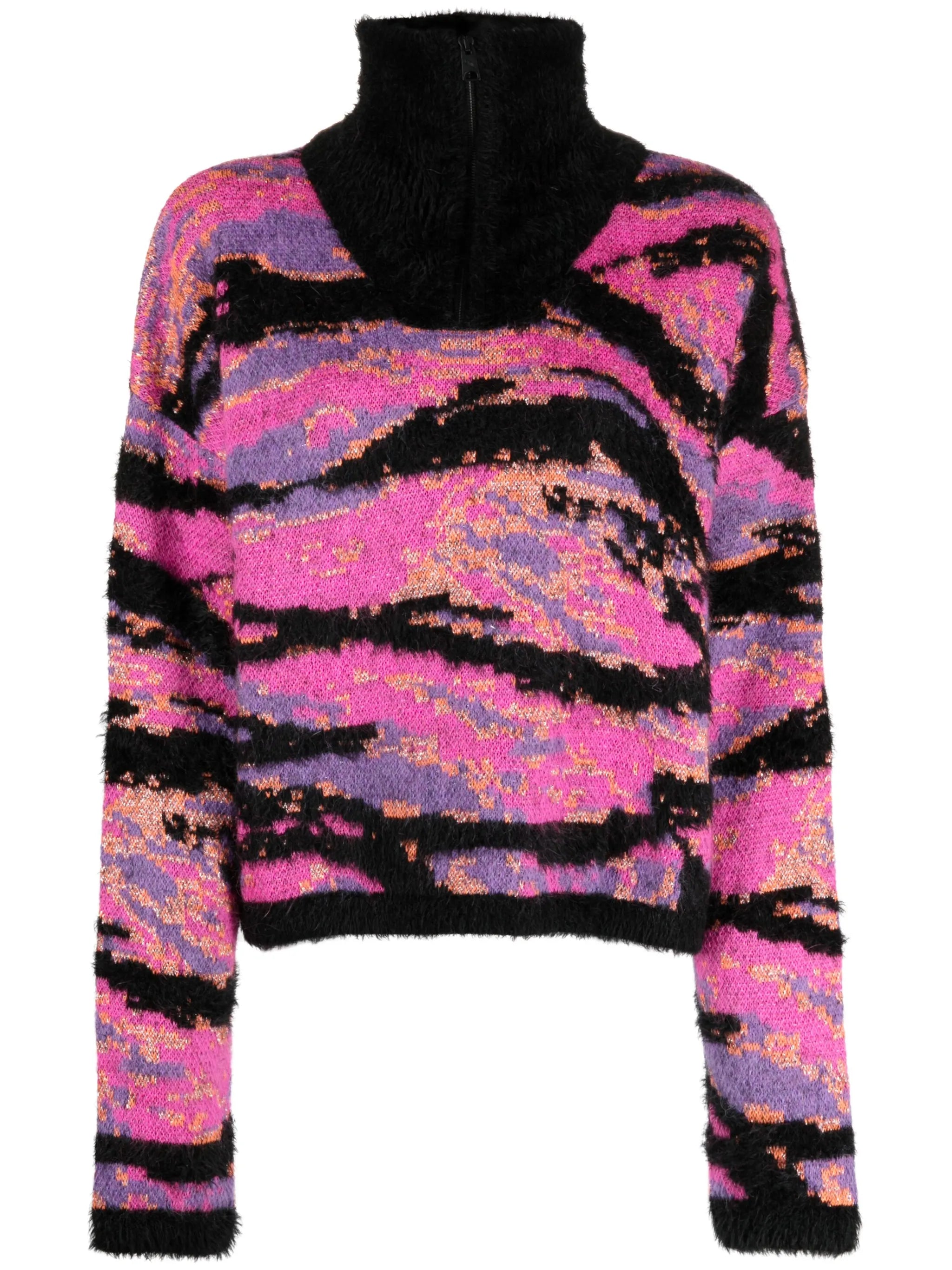 tiger-jacquard jumper