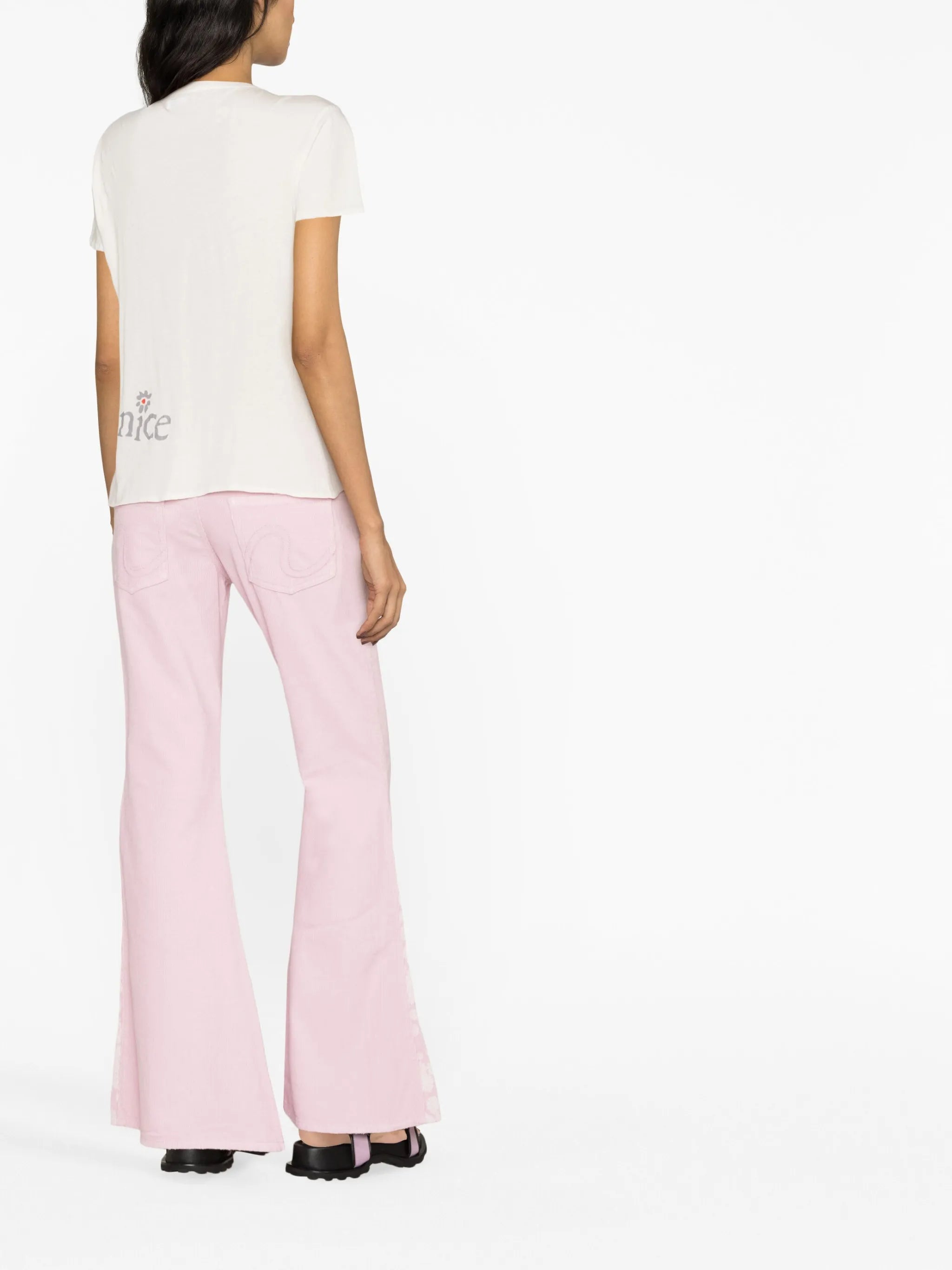corduroy flared trousers