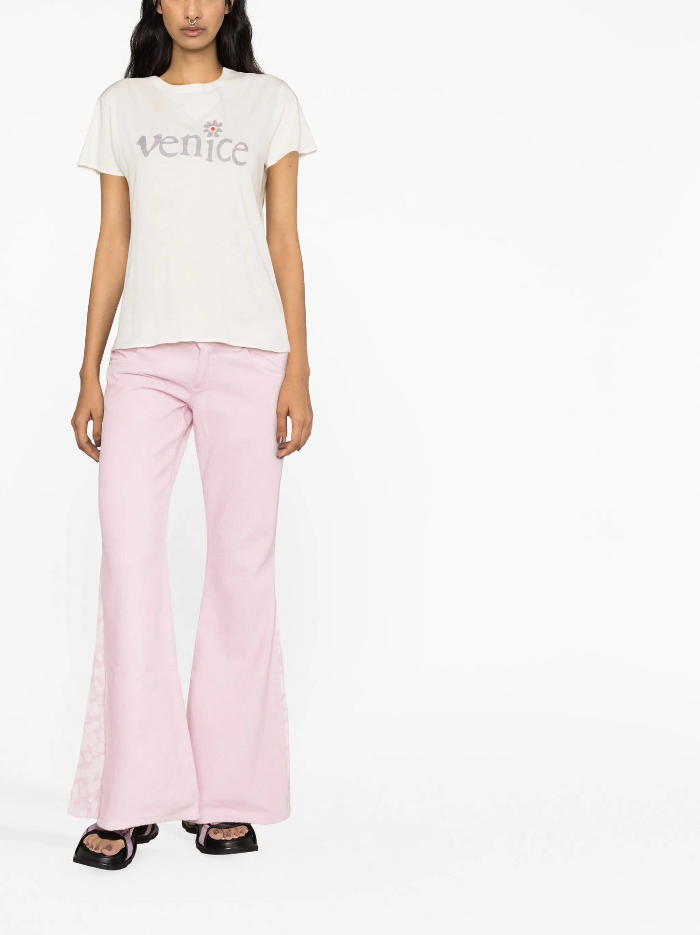 corduroy flared trousers