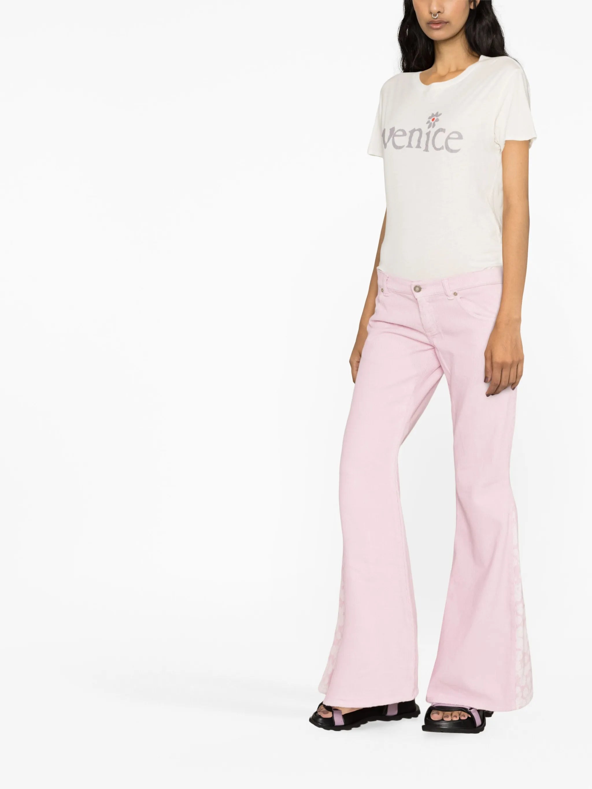 corduroy flared trousers