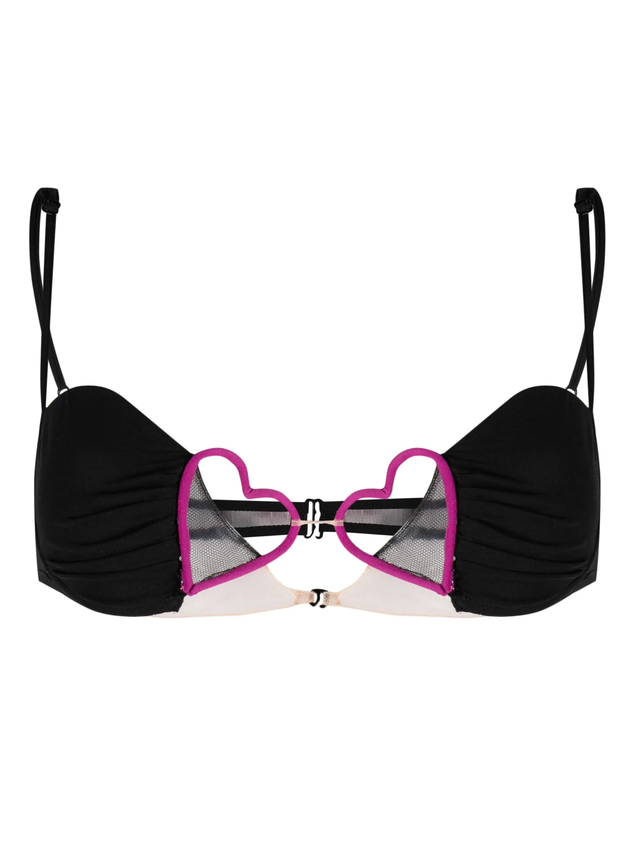 heart-detail underwire bra