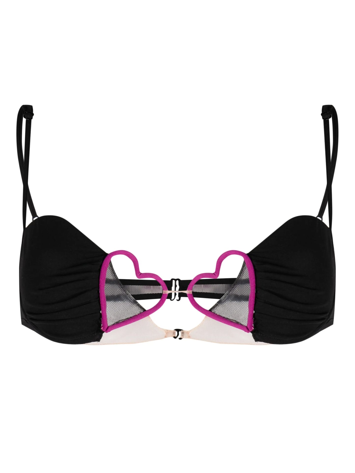 heart-detail underwire bra