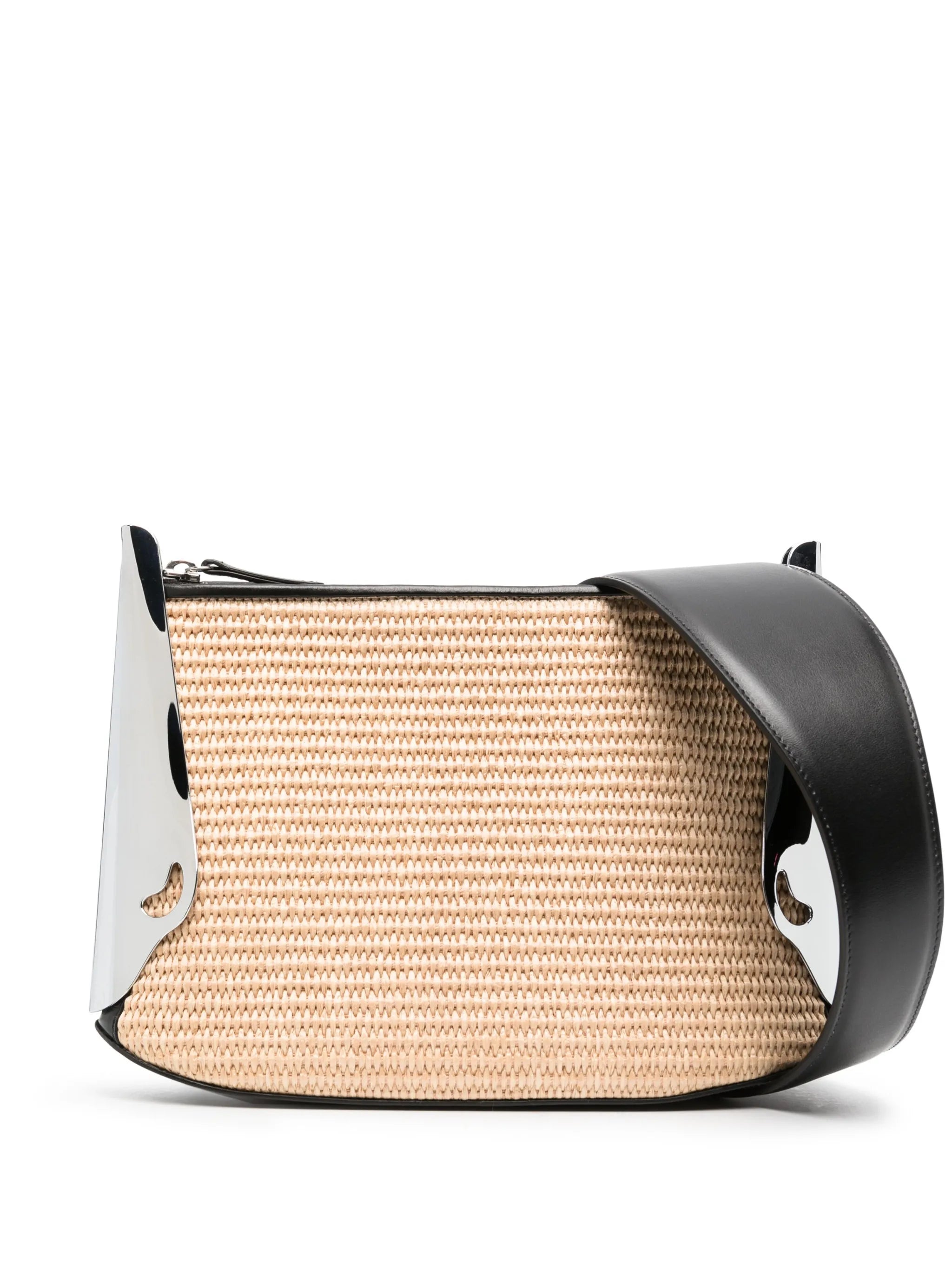 woven-raffia shoulder bag