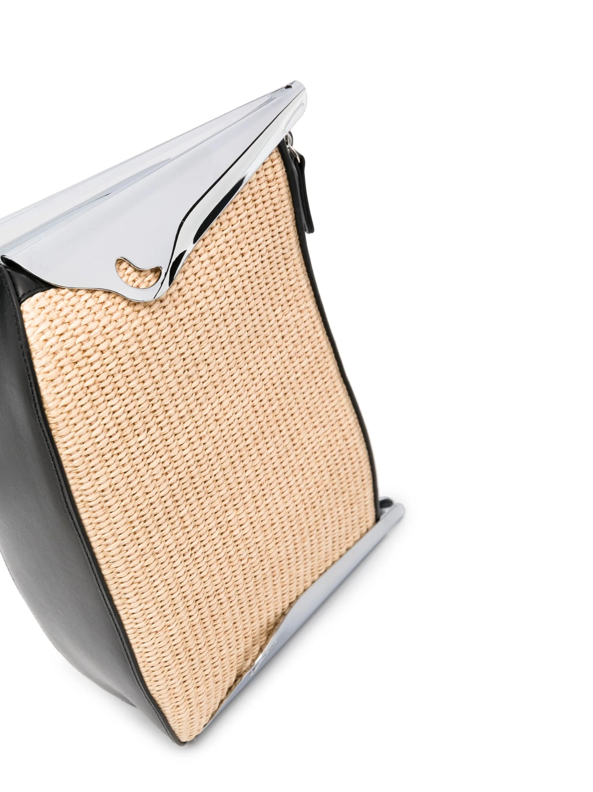 woven-raffia shoulder bag