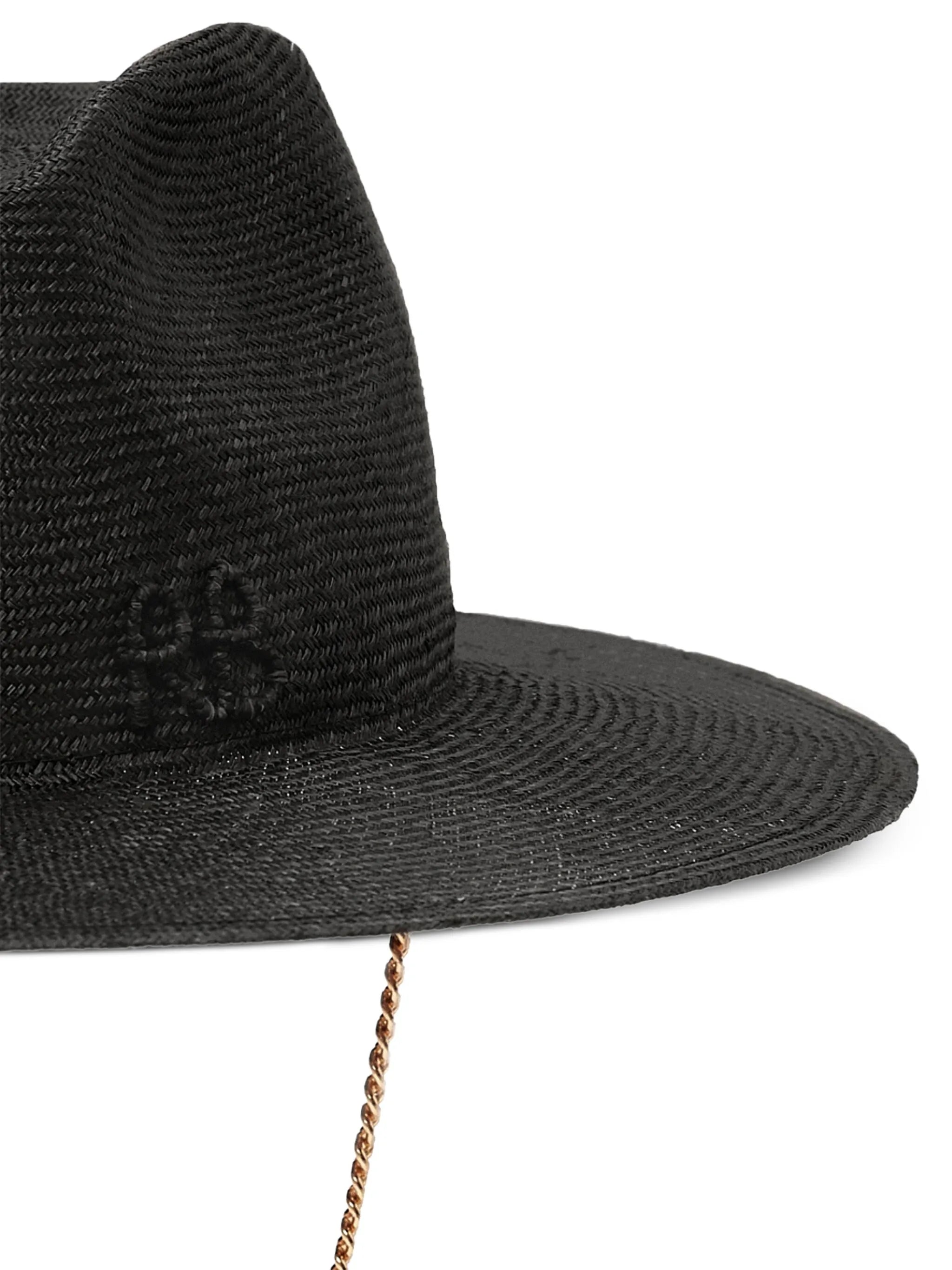 chain-detail fedora hat